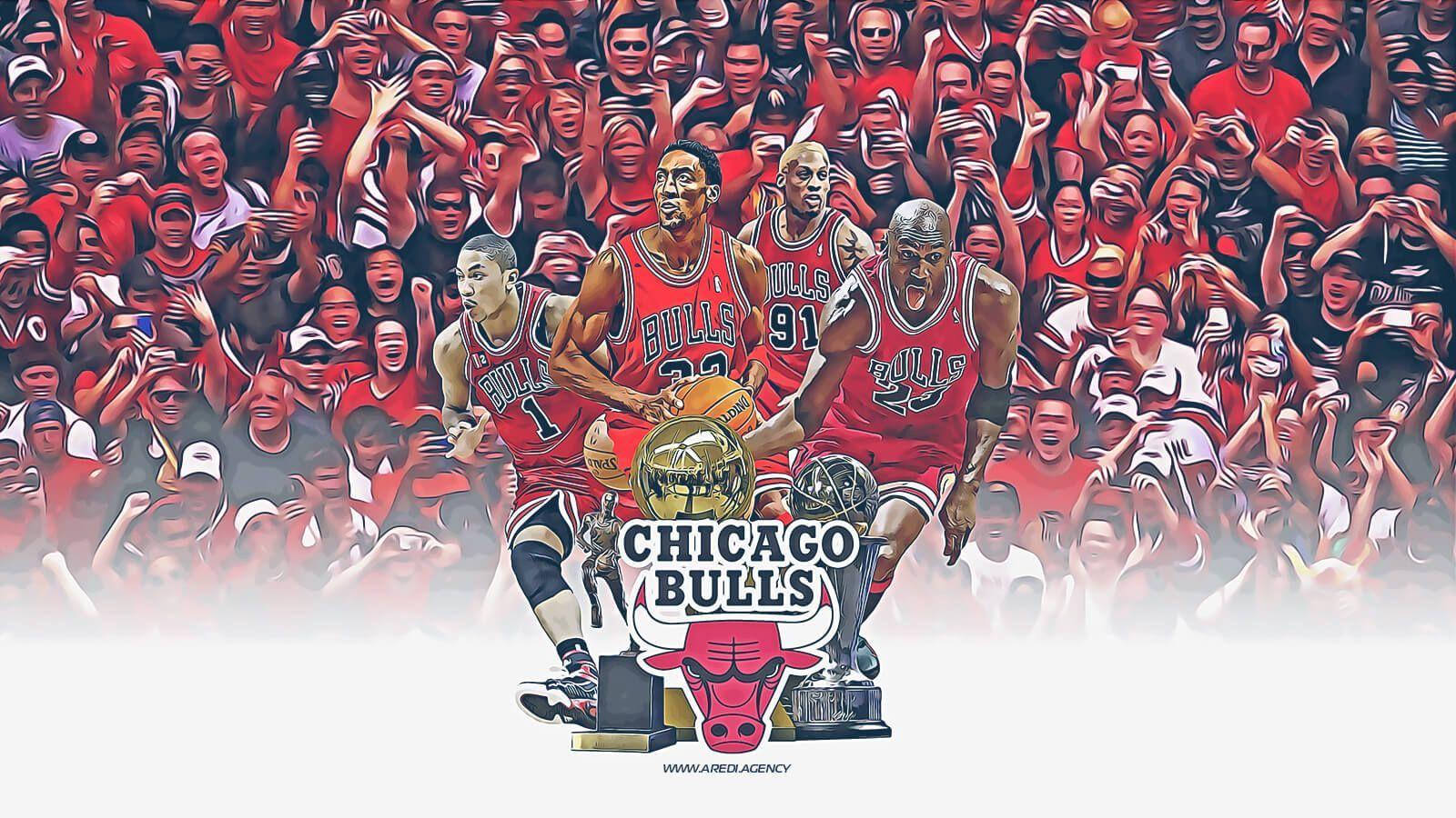 1600x900 Chicago Bulls, wallpaper, art, sport, create, design, basketball