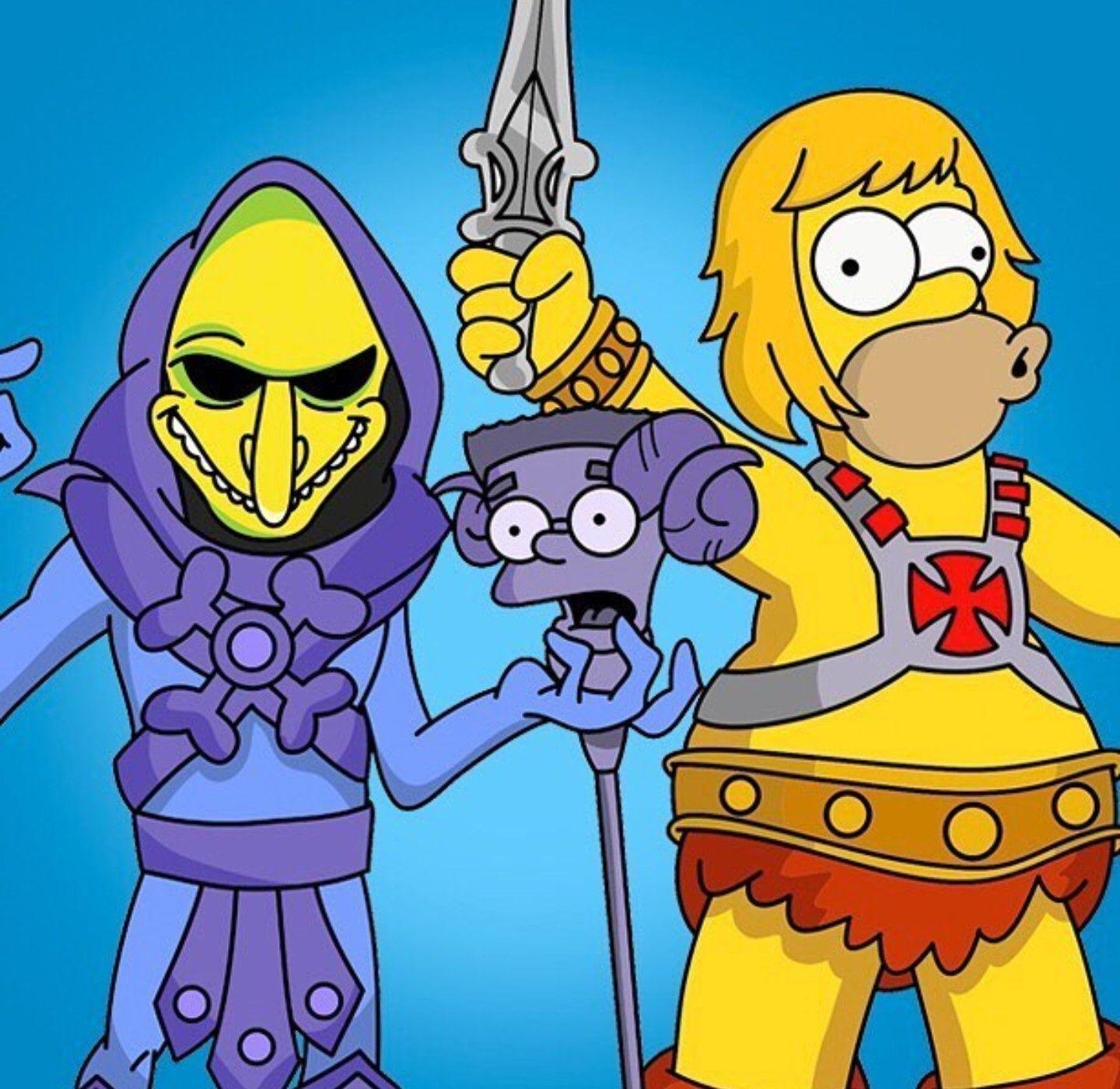 1440x1400 Homer And Mr. Burns Man & Skeletor, The Simpsonss