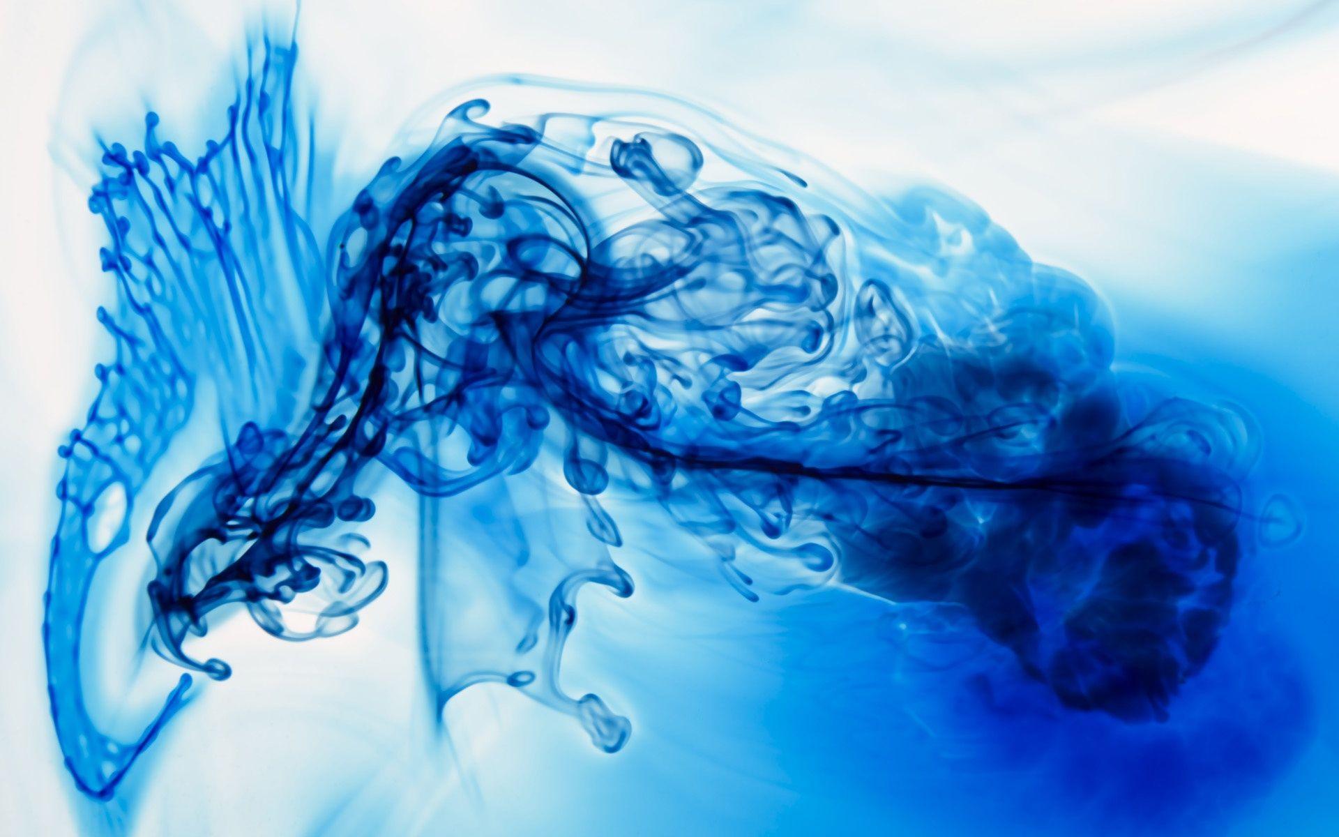 1920x1200 Wallpaper Blue ink in water 1920x1200 HD Picture, Image
