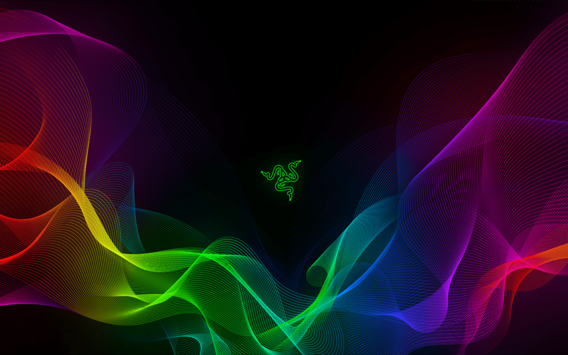 1920x1200 Download 1920x1200 Razer, Abstract, Waves, Sync Wallpaper