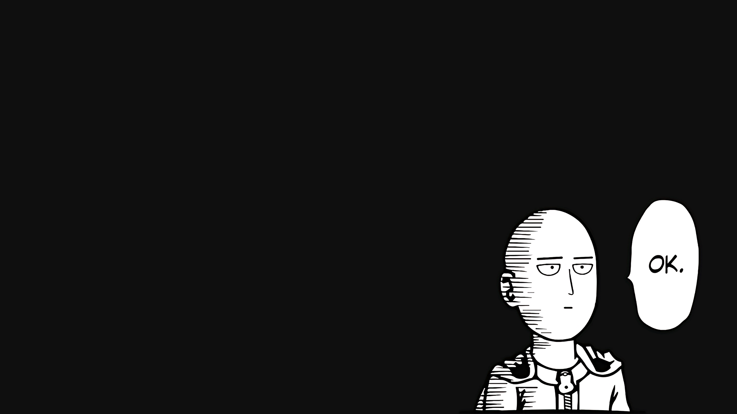 2560x1440 Simple Saitama wallpaper I just made for personal use. (2560 x 1440)
