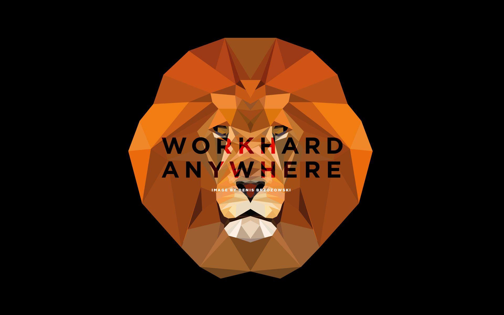 1920x1200 Polygon Lion