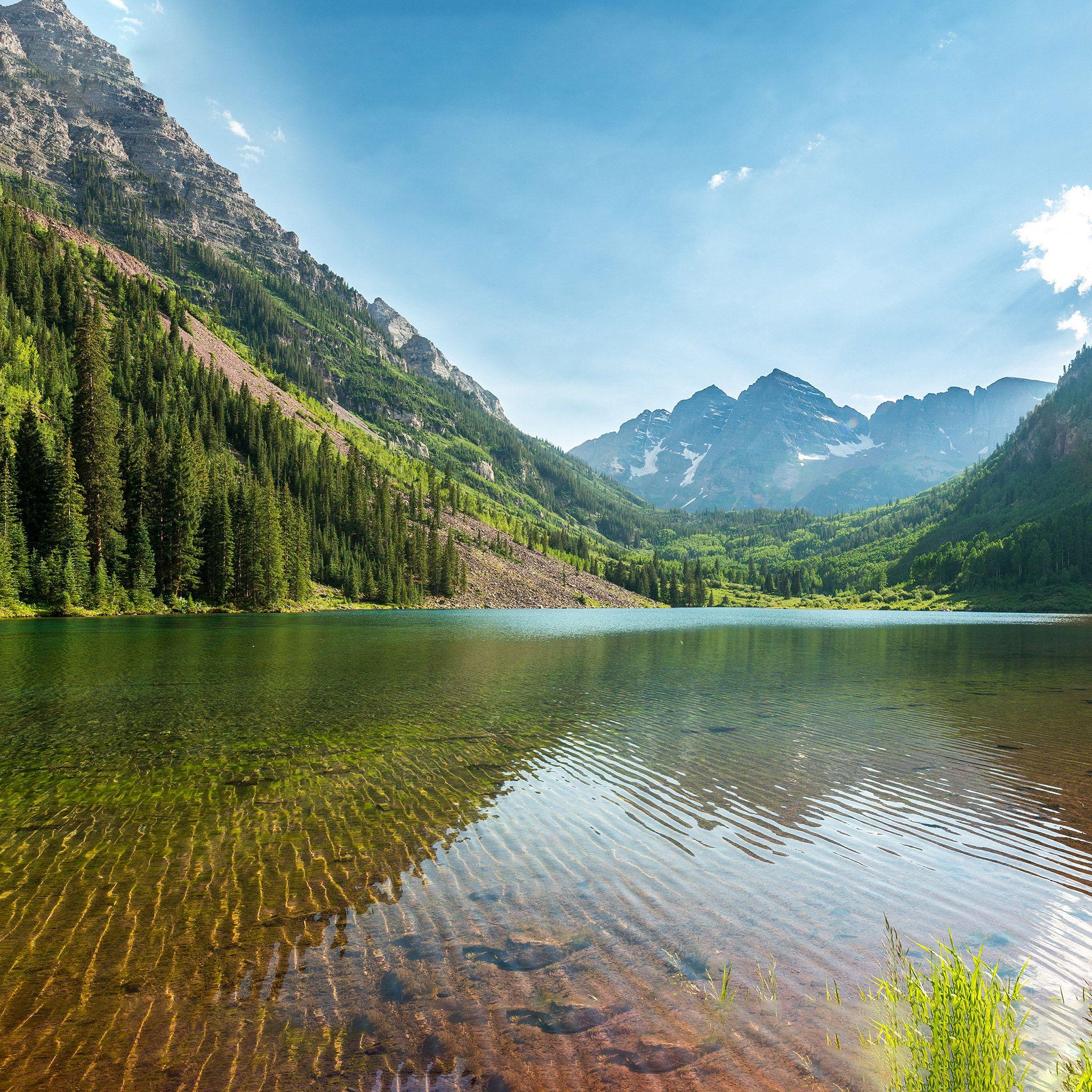 2048x2048 Nature Lake And Mountains 4k HD Tablet wallpaper and backgroundk wallpaper. Acer Iconia Tab A100 Tablet wallpaper