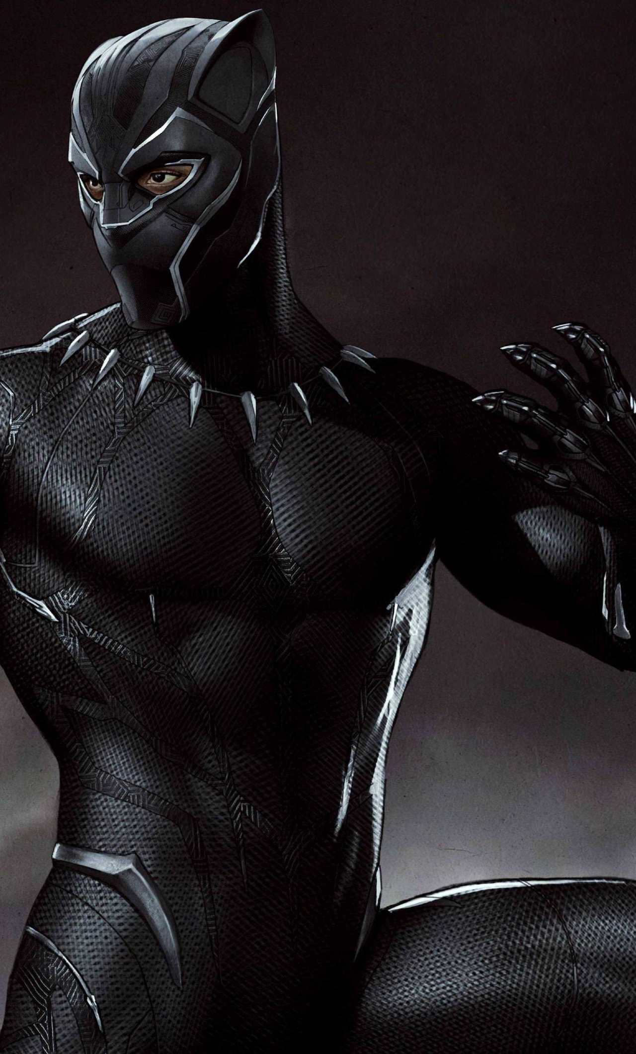 1280x2120 Black Panther Marvel iPhone Wallpaper Panther 2 Suit