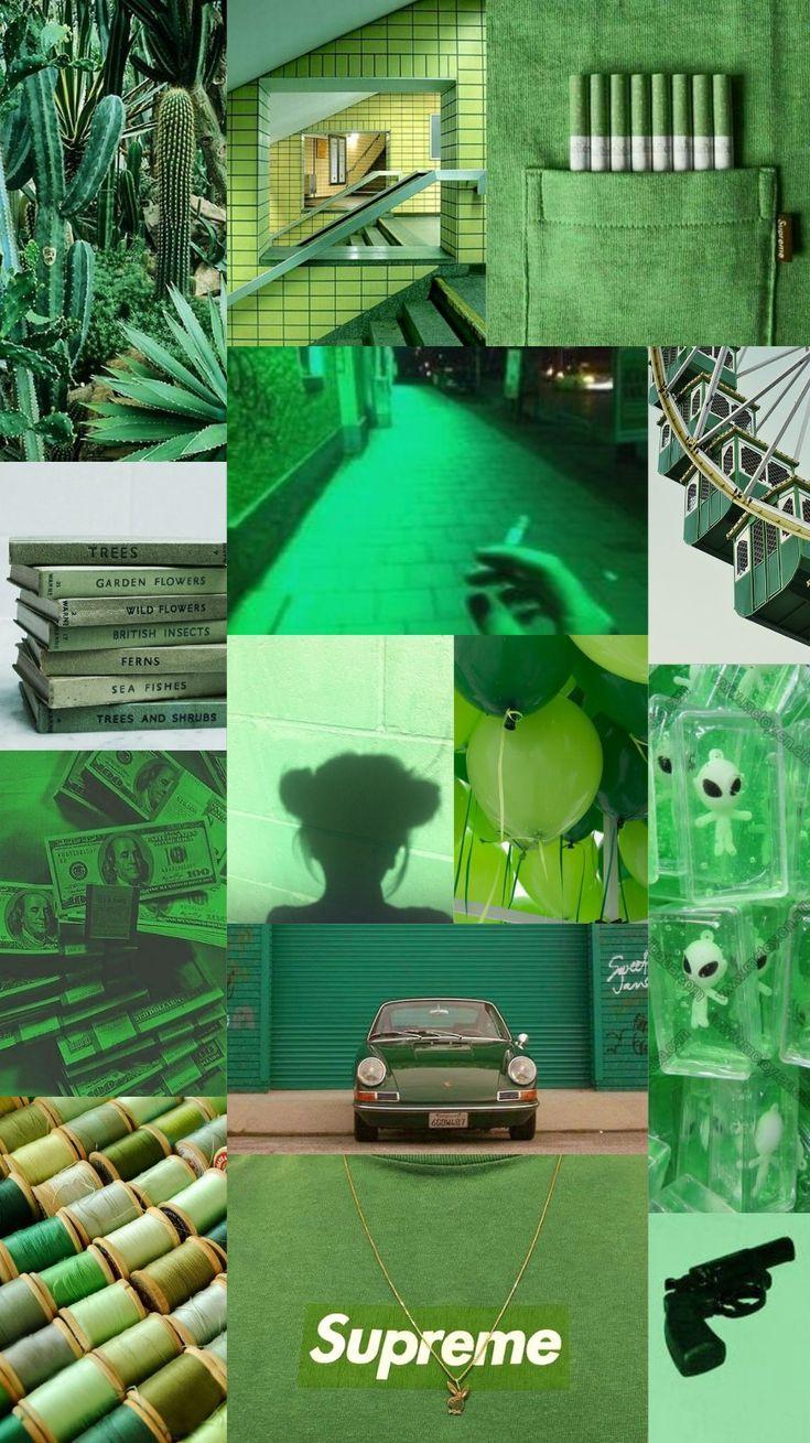 Green Collage Wallpapers Top Free Green Collage Backgrounds Wallpaperaccess
