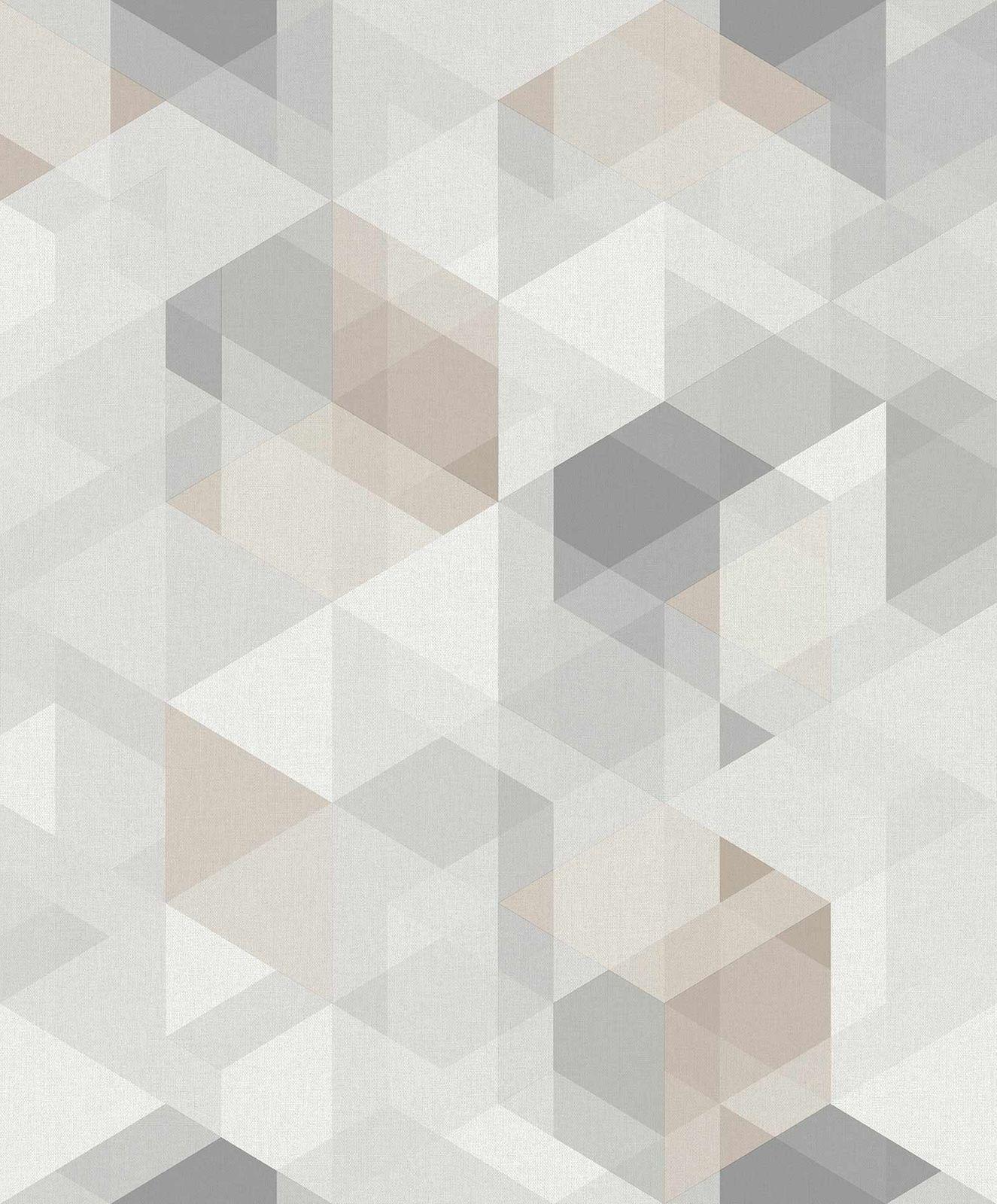 1325x1600 Vinyl Wallpaper Graphic 3D white grey GranDeco PP3502