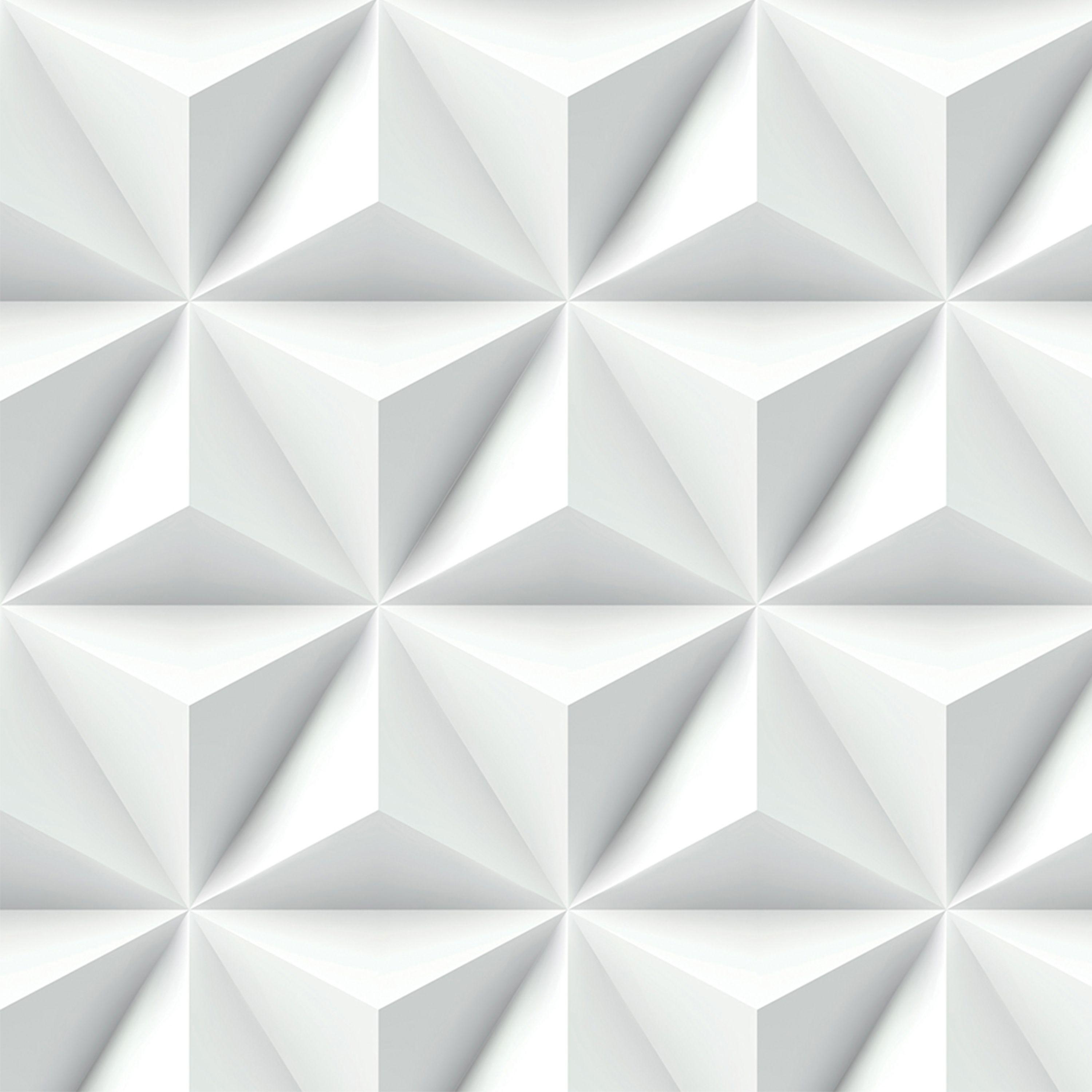 3000x3000 GoodHome Onagre White 3D effect Smooth Wallpaper. Departments
