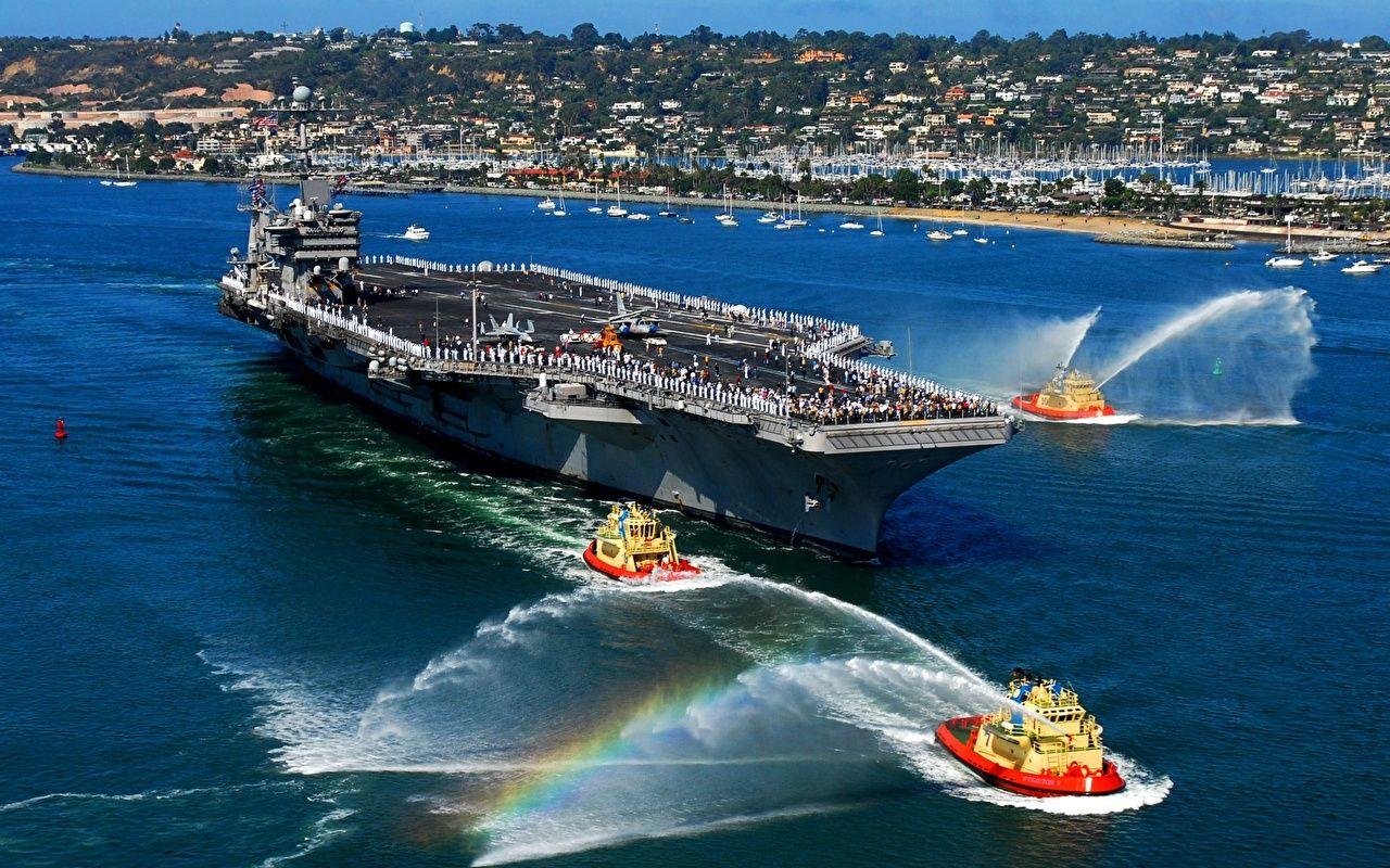 1280x800 Desktop Wallpaper Aircraft carrier ship Army