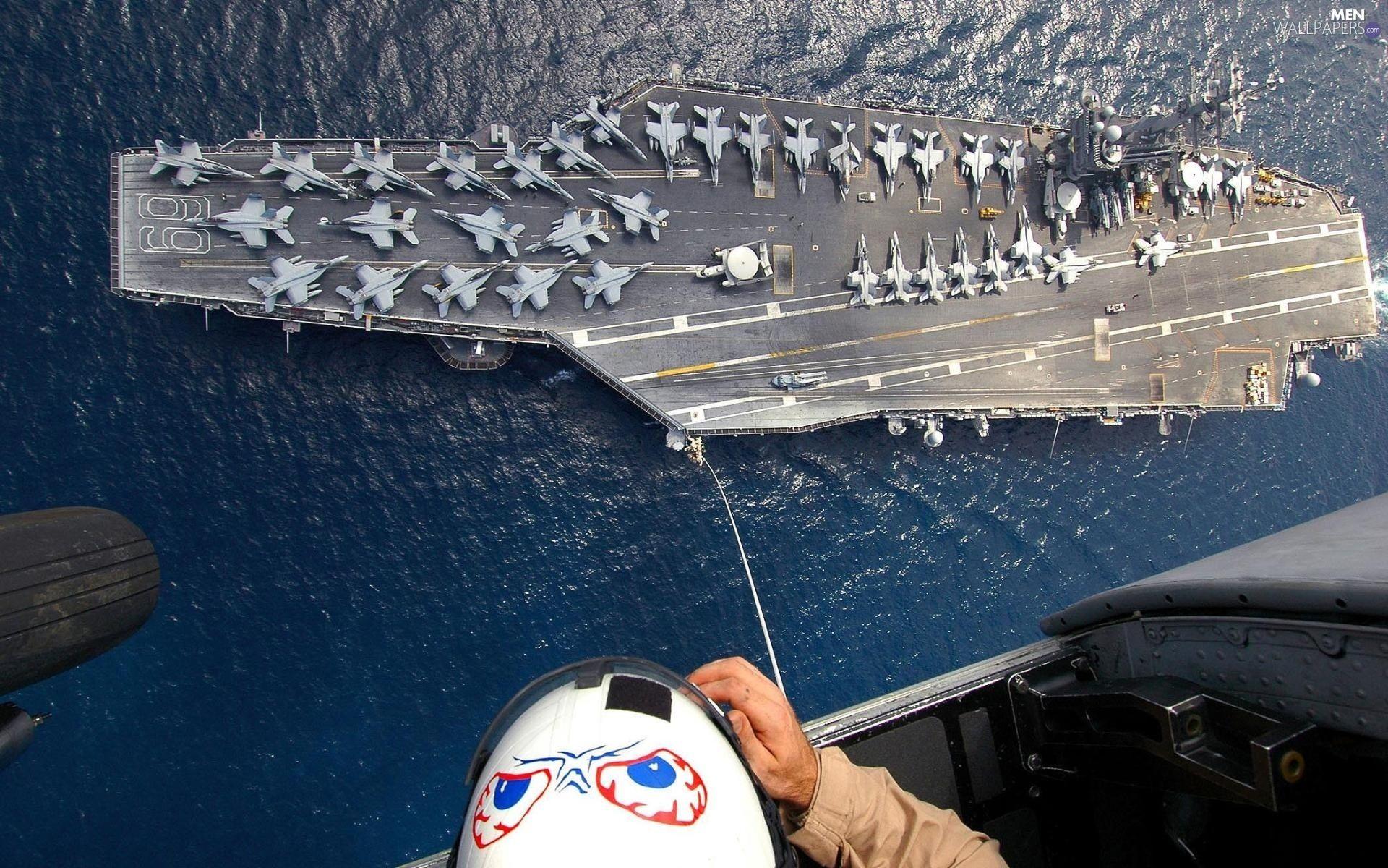 1920x1200 soldier, aircraft carrier, Planes Wallpaper: 1920x1200