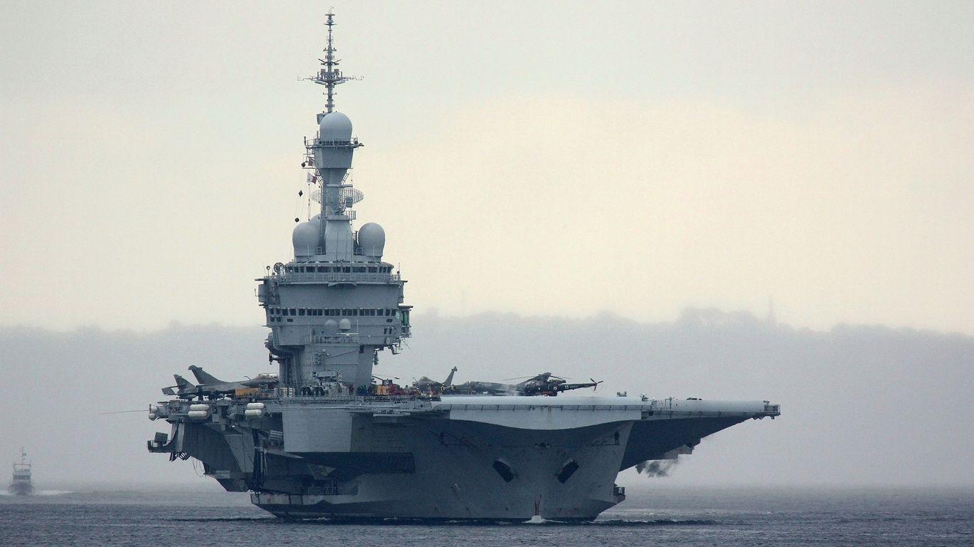 1366x768 Aircraft Carrier France Charles De Gaulle Ships Large 282473