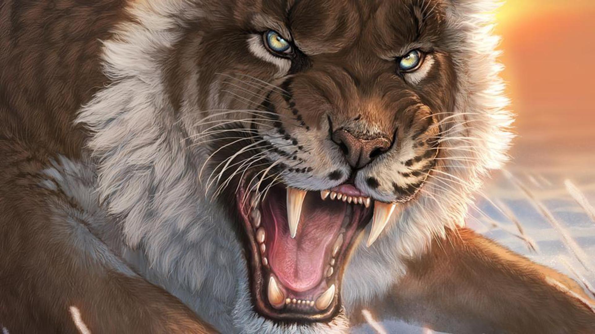 Saber Tooth Tiger Wallpapers - Top Free Saber Tooth Tiger Backgrounds -  WallpaperAccess