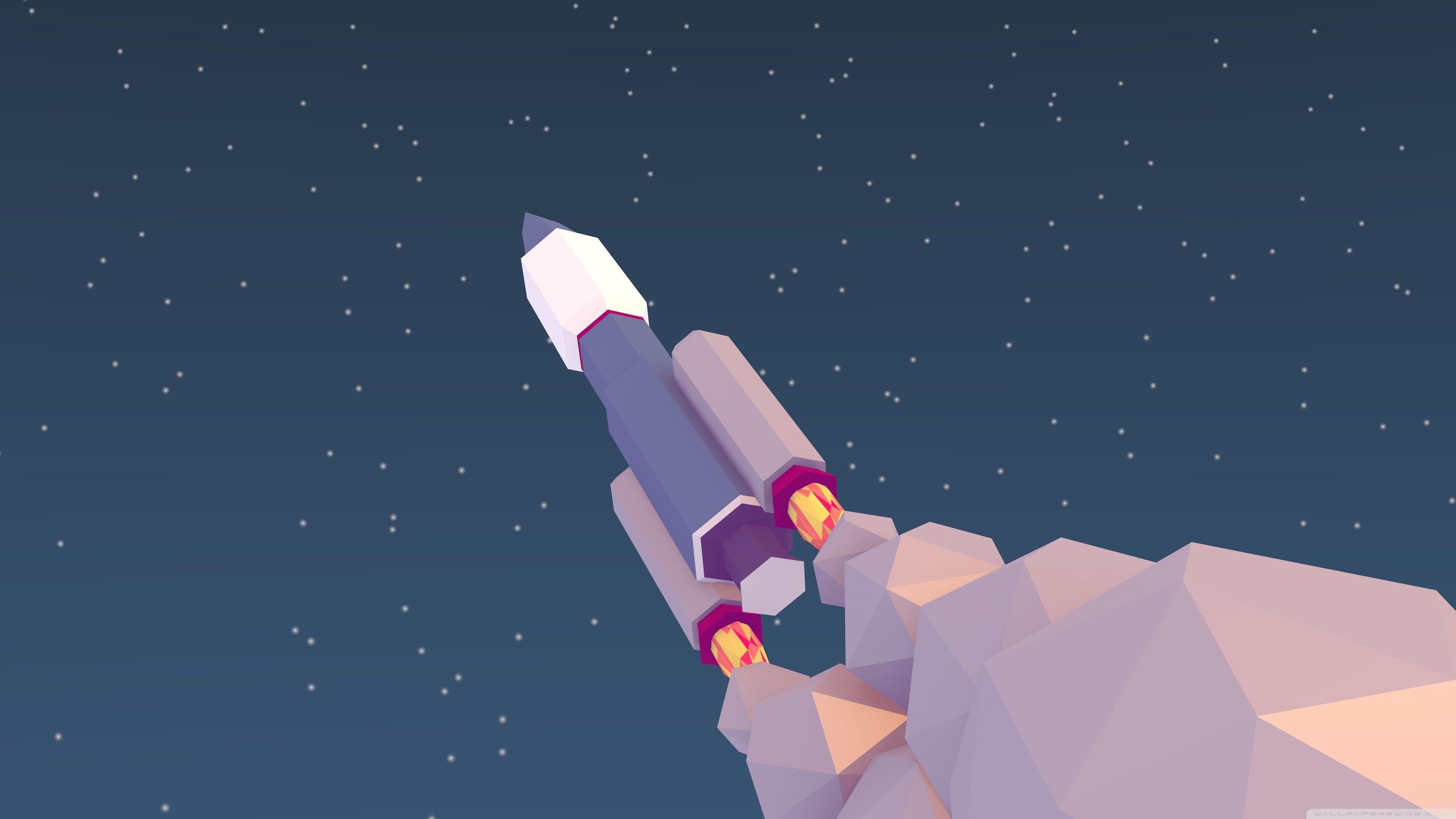 3840x2160 Low poly Rocket! Ultra HD Desktop Background Wallpaper for 4K UHD TV : Widescreen & UltraWide Desktop & Laptop : Multi Display, Dual Monitor : Tablet