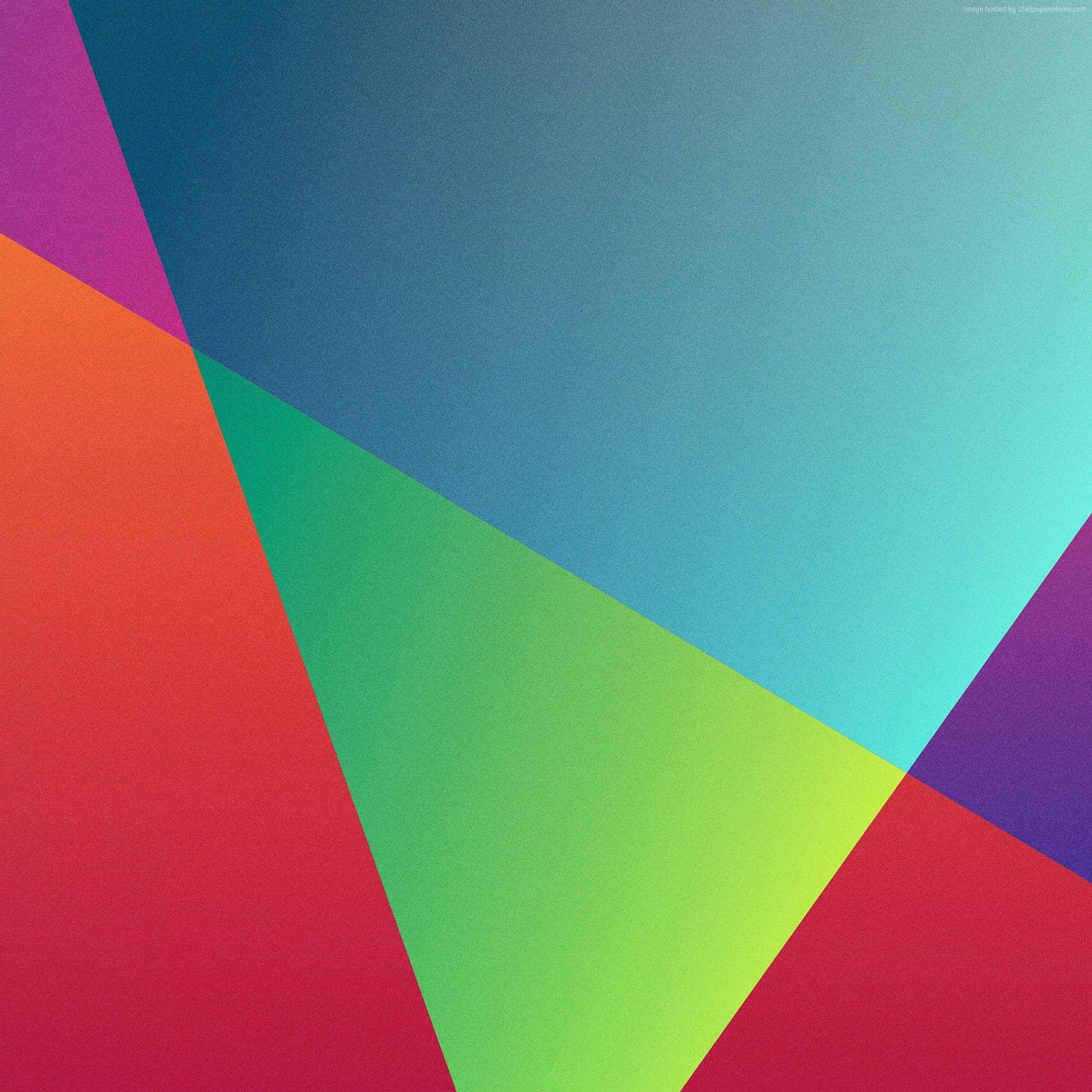2048x2048 #blue, #orange, k, #background, #HD wallpaper, #android wallpaper, #triangle, #red, #pattern, #polygon HD Wallpaper