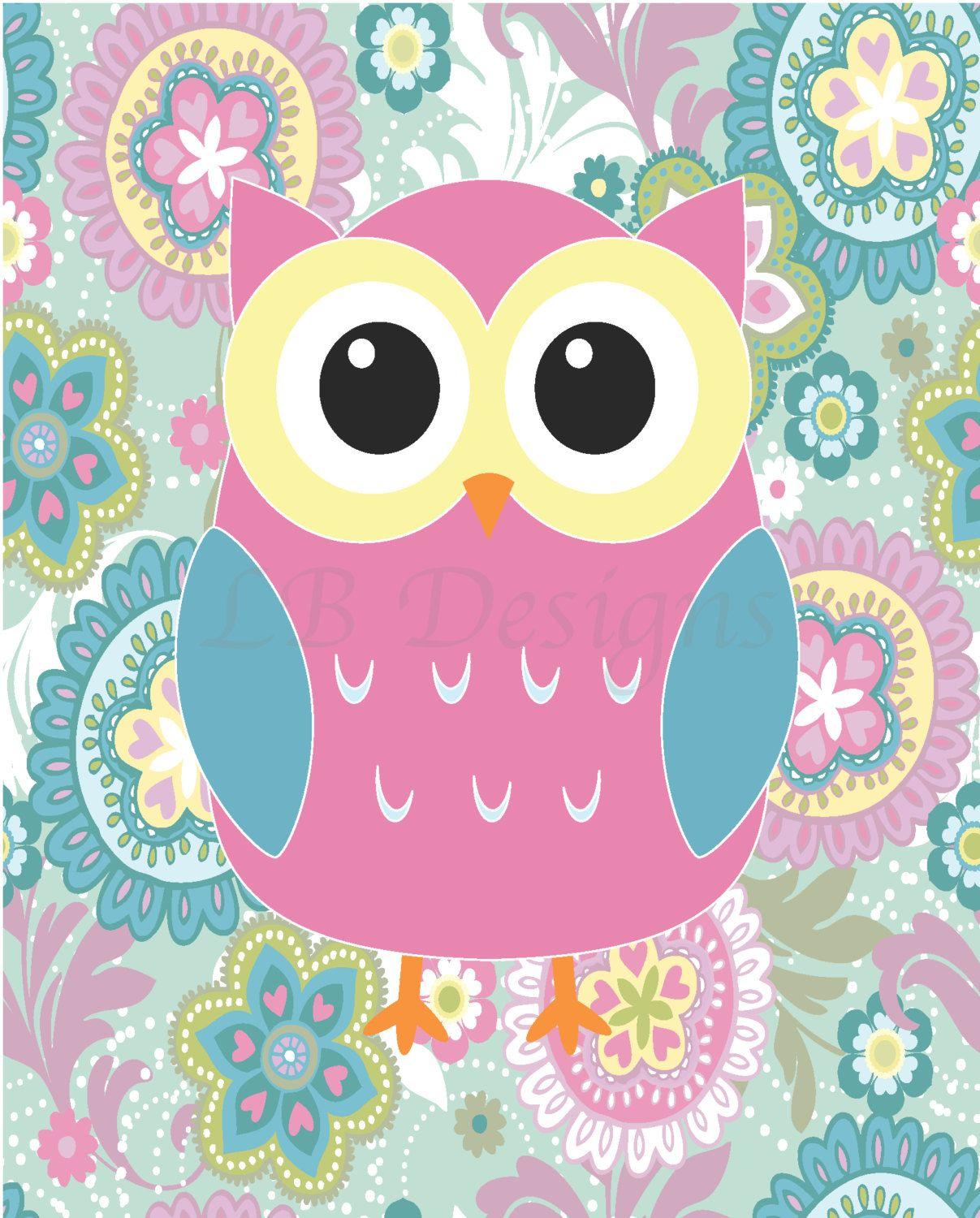 cute pink owl wallpapers