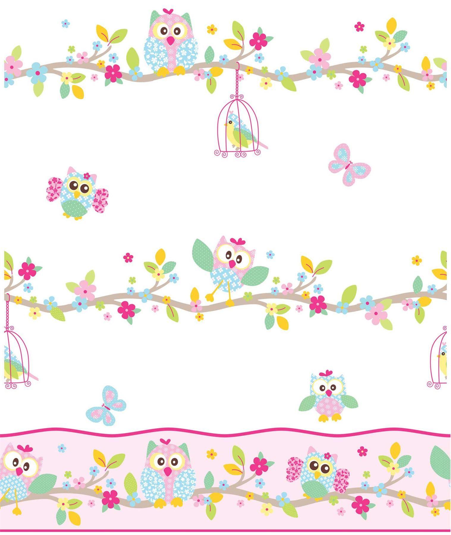 1517x1800 Free download PATCHWORK OWL WALLPAPER AND BORDER WHITE PINK PASTEL