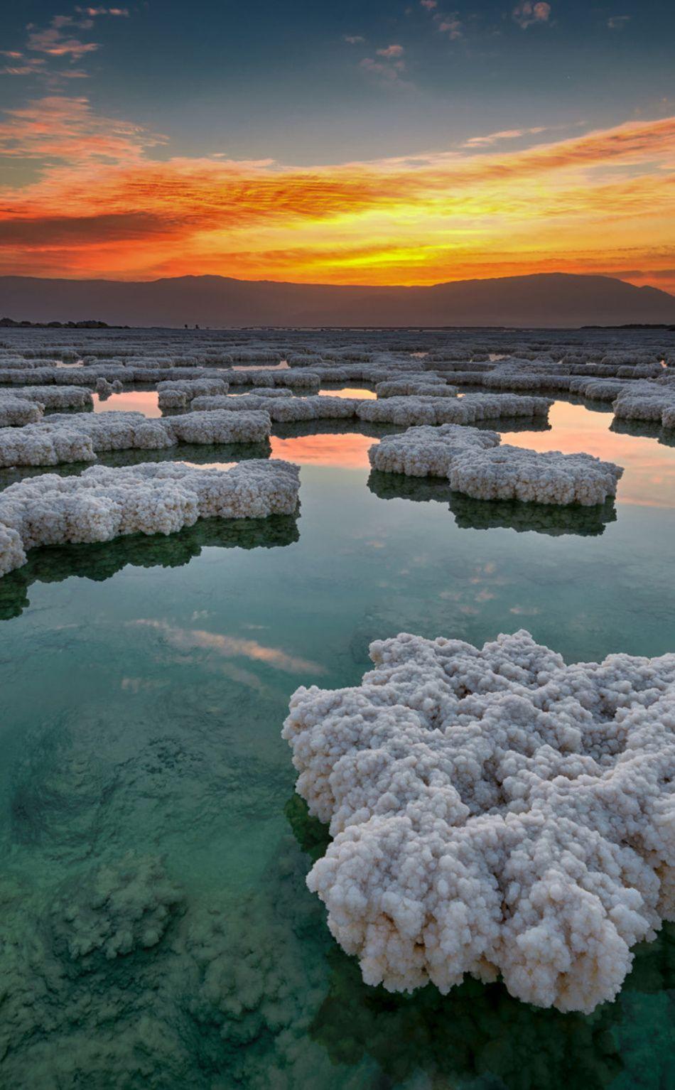 950x1534 Dead sea, sunset, nature, Israel, 950x1534 wallpaper. Nature