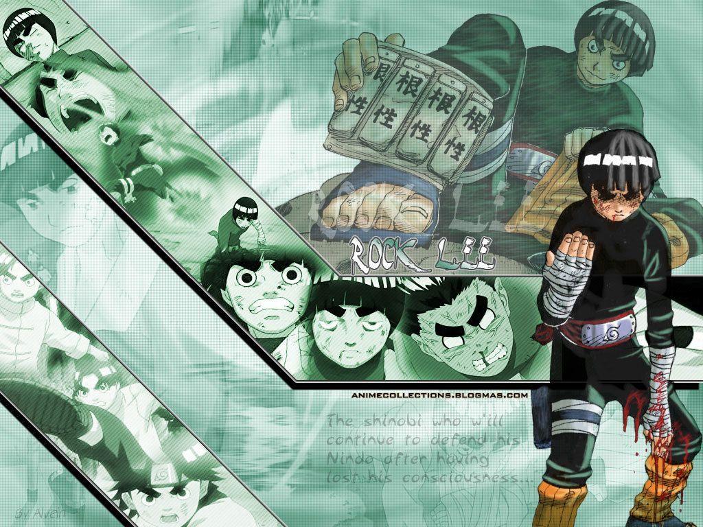 1024x768 Naruto Shippuden Rock Lee Wallpaper Desktop Background