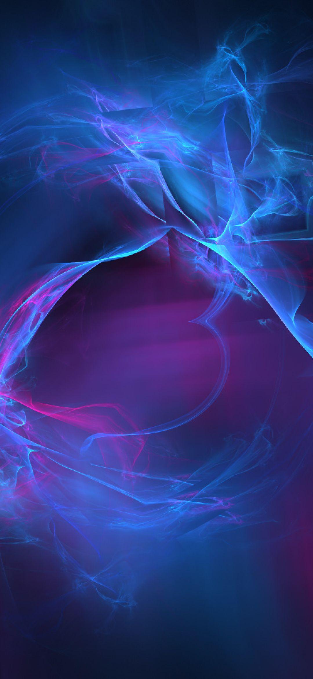 1080x2340 Blue Nebula Digital Art Energy Flame Plasma Space