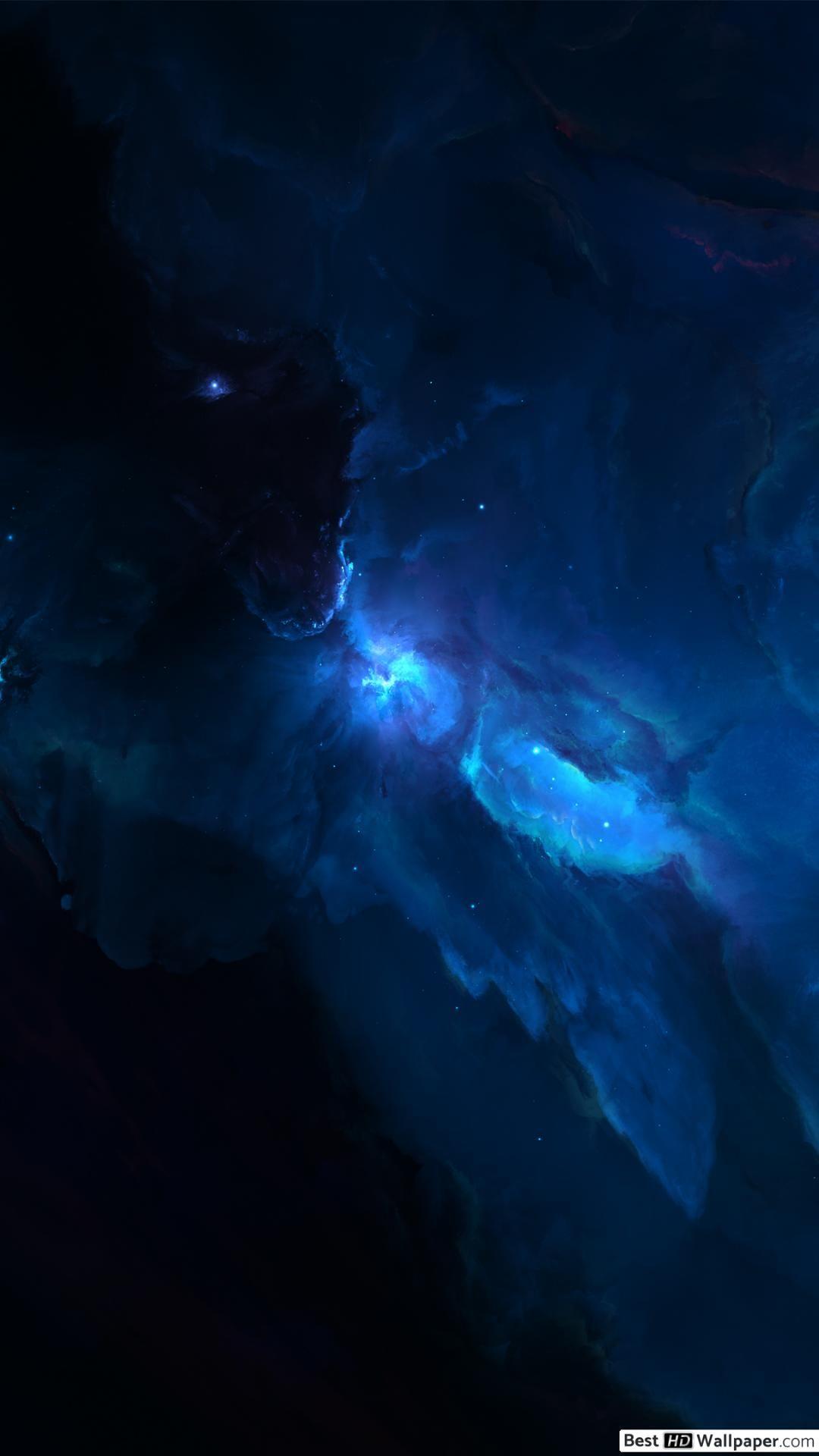 1080x1920 Blue Nebula HD wallpaper download