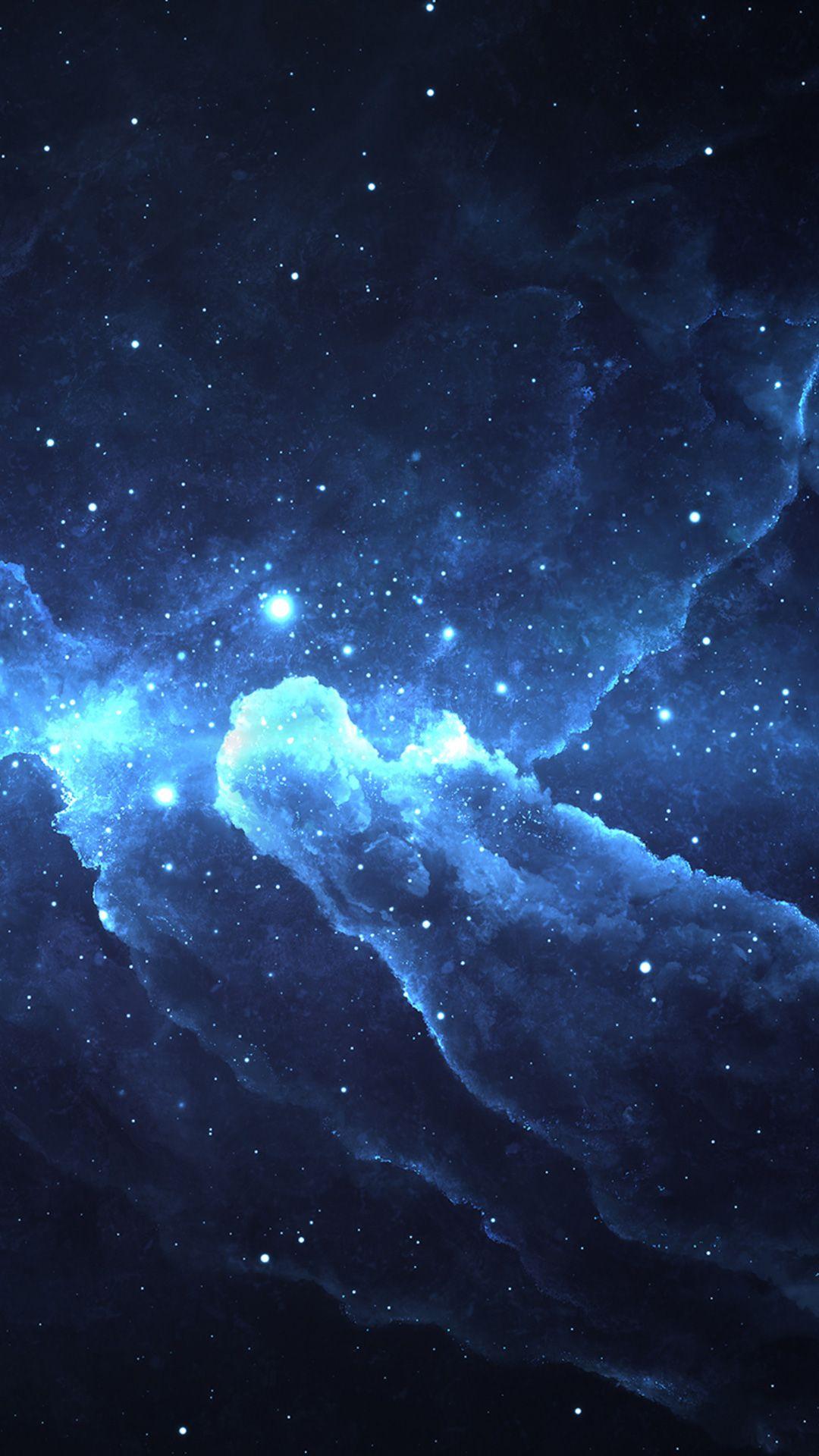 1080x1920 Blue Nebula iPhone Wallpaper HD