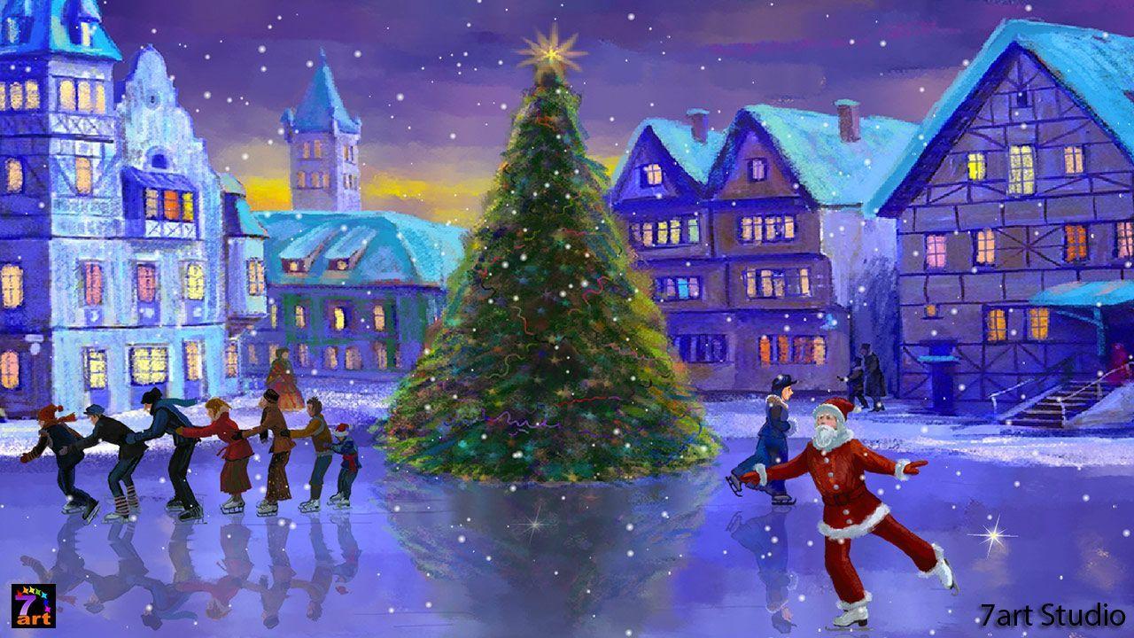 1280x720 Christmas Rink screensaver and live wallpaper brilliant