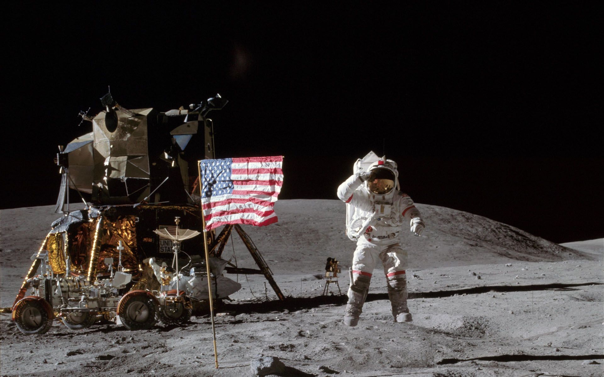 1920x1200 Flag Salute Space Wallpaper