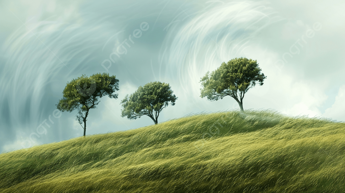 1200x673 Trees Growing On A Hill In Windy Weather Photo And Picture For Free Download