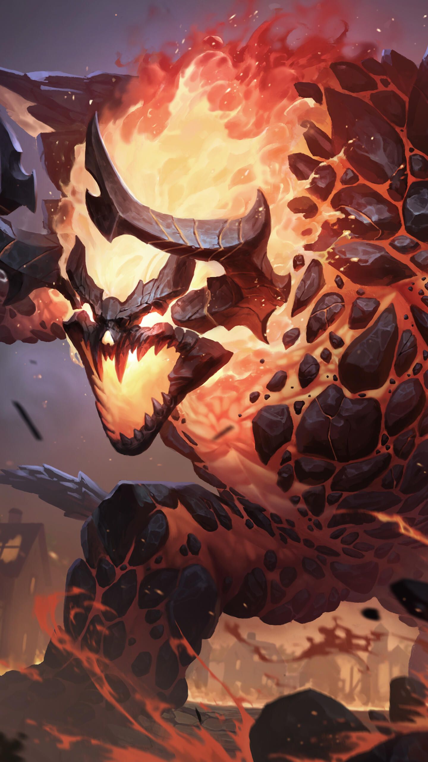 1440x2560 Cool fire monster wallpaper on desktop · 1440x2560 QHD free photo from skywolfx and wallpaper