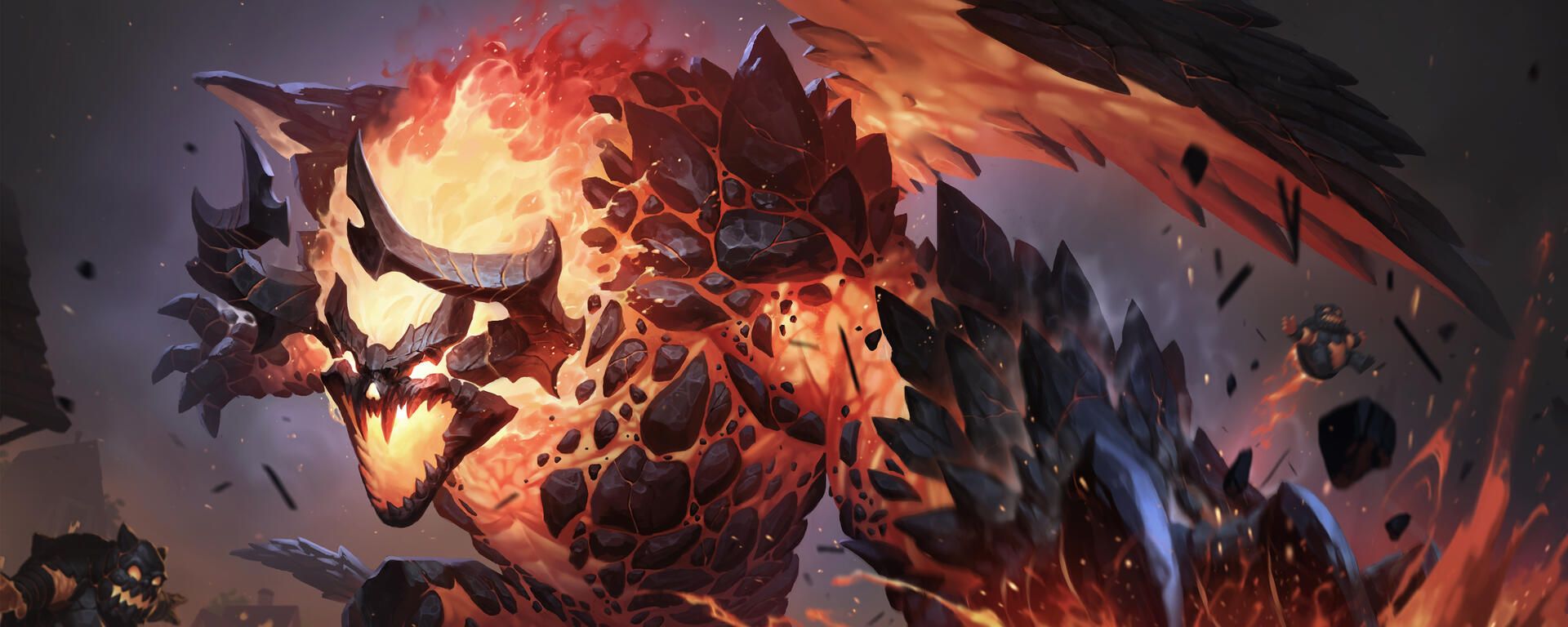 1920x768 Cool fire monster wallpaper on desktop · 1920x768 Обложка для VK free photo from skywolfx and wallpaper