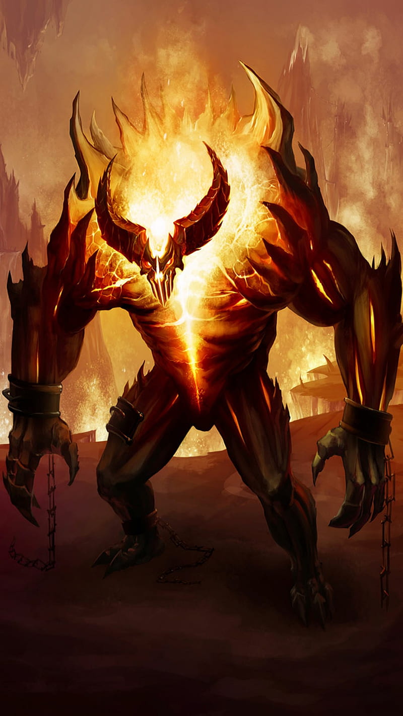 800x1422 Fire bringer, fantasy, monster, HD phone wallpaper