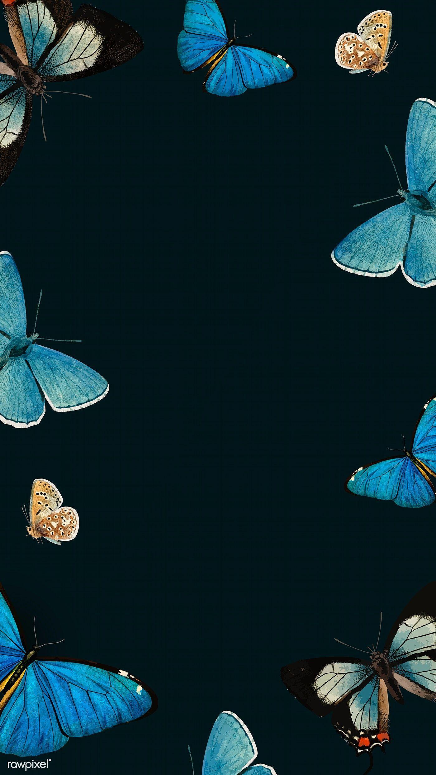 Blue Butterfly Aesthetic Wallpapers - Top Free Blue Butterfly Aesthetic ...