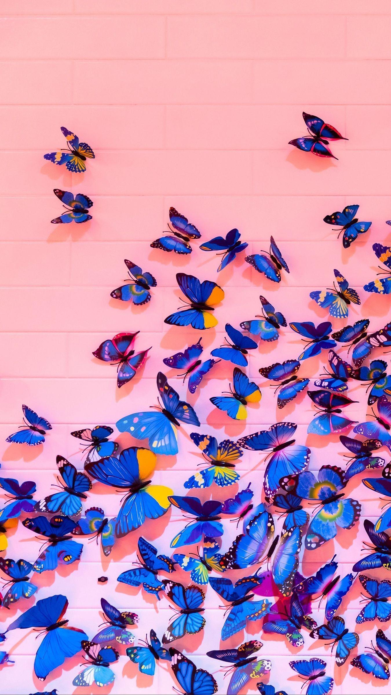 Aesthetic Tumblr Blue Butterfly Wallpaper Iphone - greenlighttblog