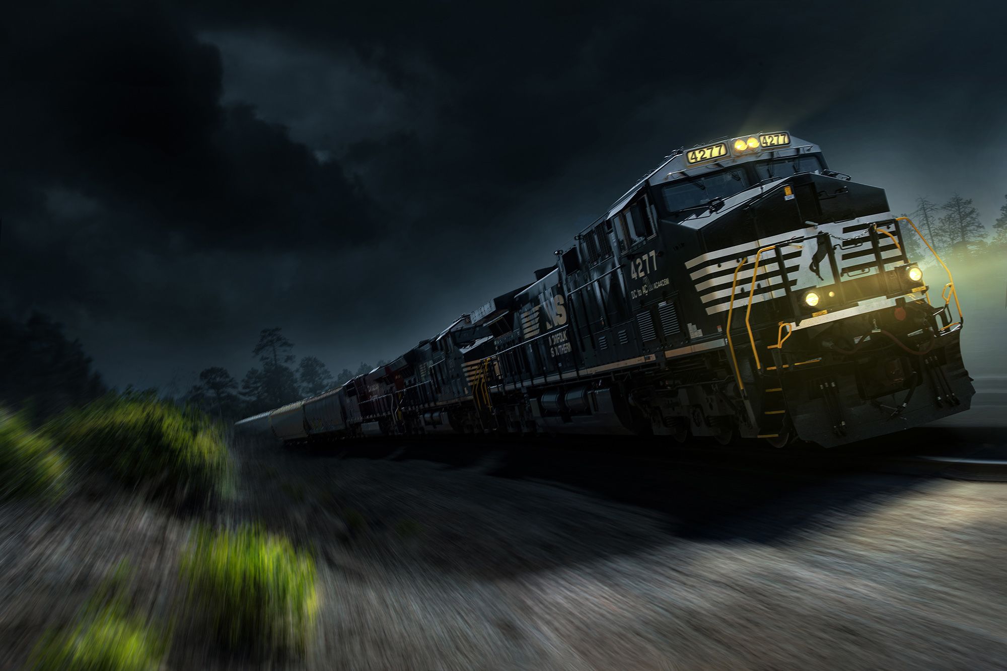2000x1333 Norfolk Southern Freight Train photographed by Advertising Photographer Blair Bunting in Arizona