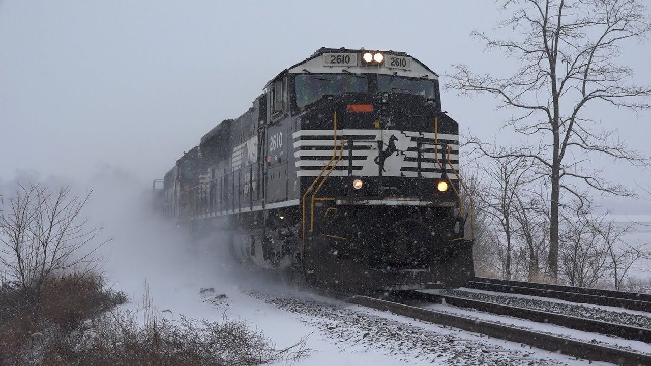 1280x720 Trains on the Norfolk Southern Harrisburg Line Winter 2018