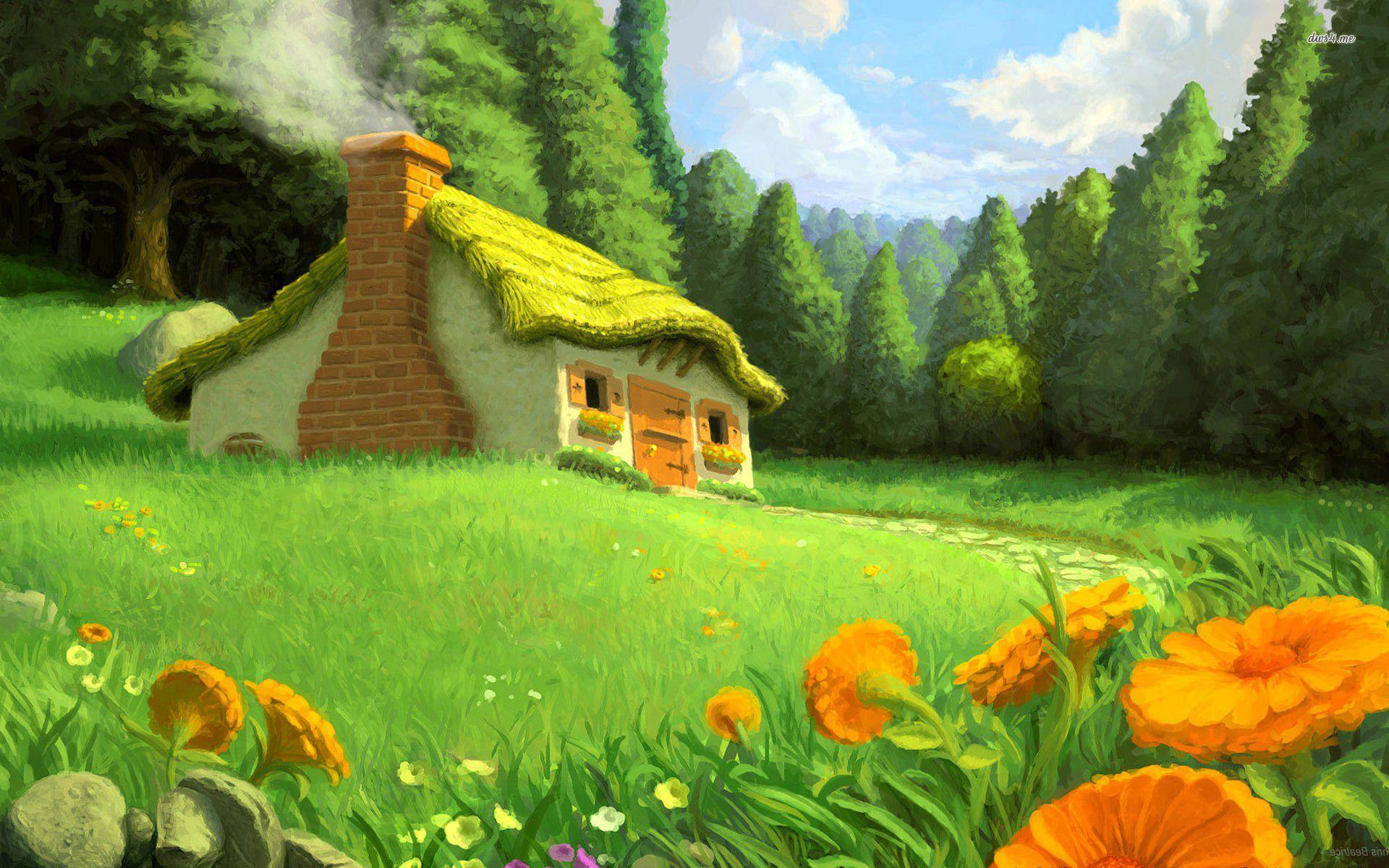1920x1200 Free download Fairy Tale House wallpaper HD 280000 1920x1200