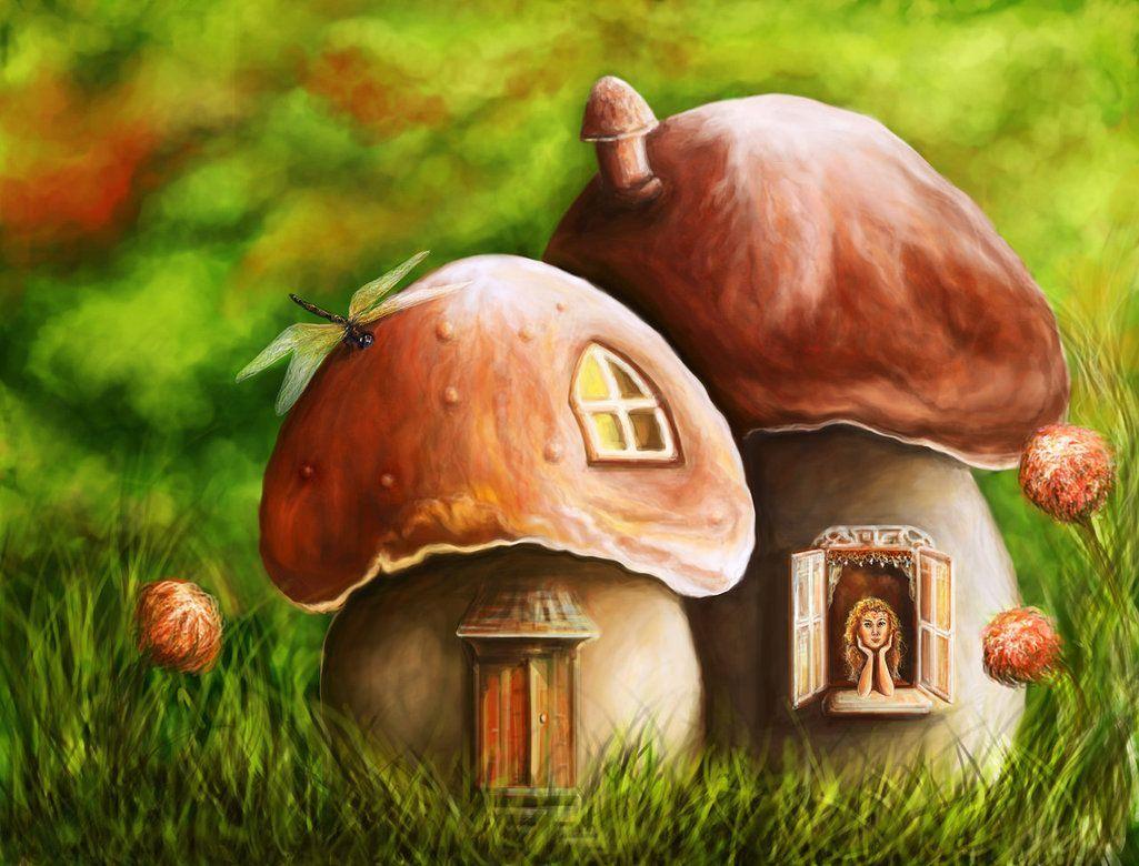 1025x780 Mushroom Fairy Tale Vilena Dubovaya aka Vilenchik. Fairy