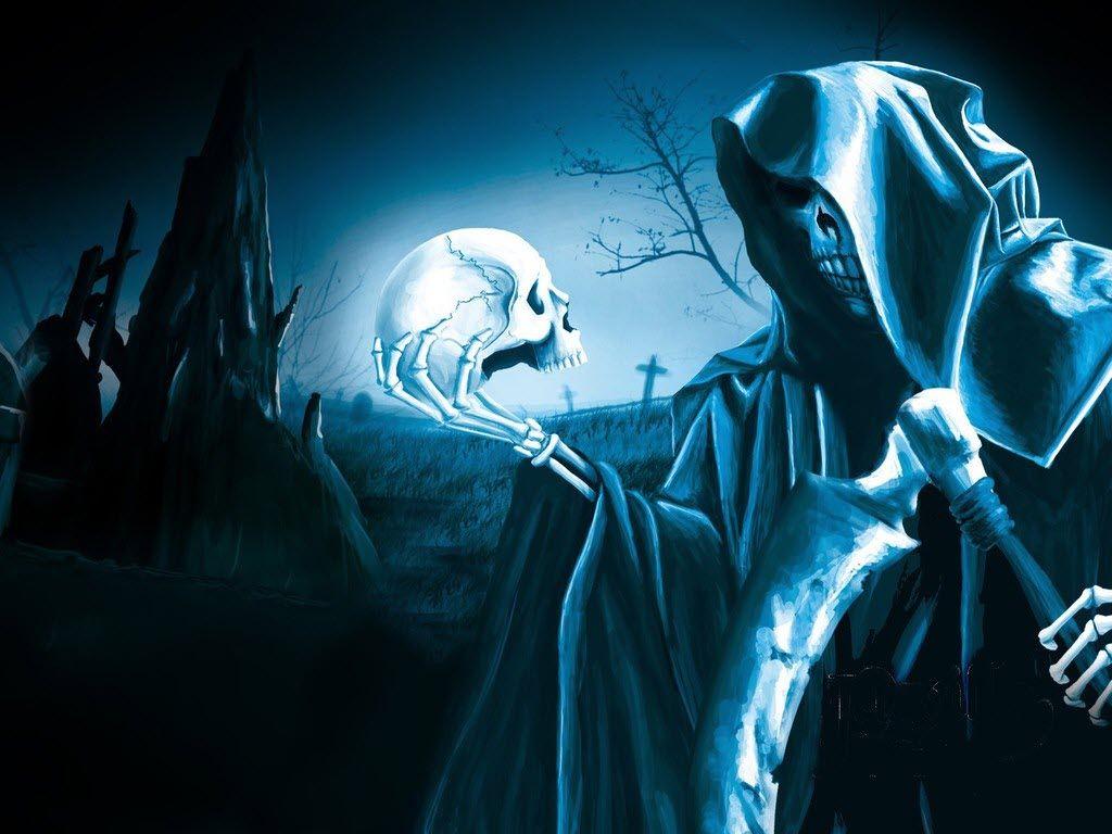 1024x768 3D Grim Reaper Wallpaper