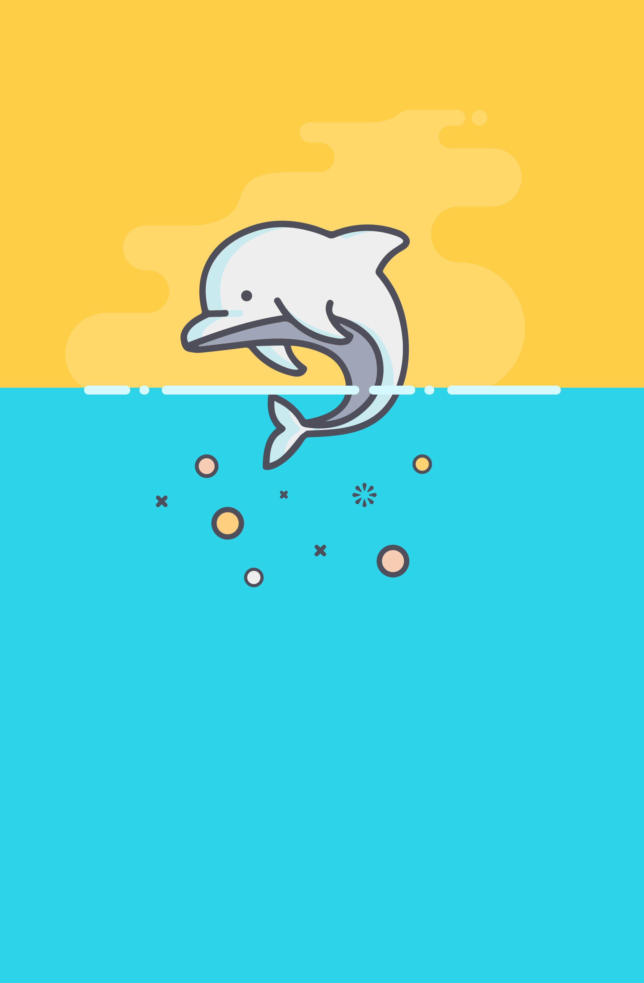 2230x3403 crayon special wallpaper dolphin