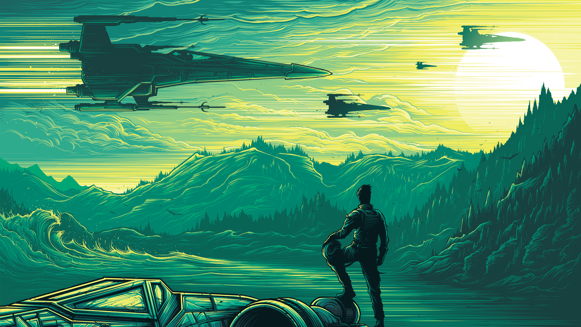 1920x1080 #Star Wars: The Force Awakens, #Star Wars, #Dan Mumford