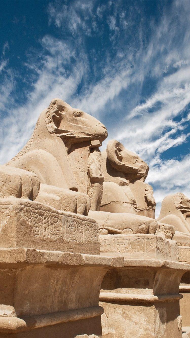 750x1334 Egypt, Sculptures, Desert 750x1334 IPhone 8 7 6 6S Wallpaper