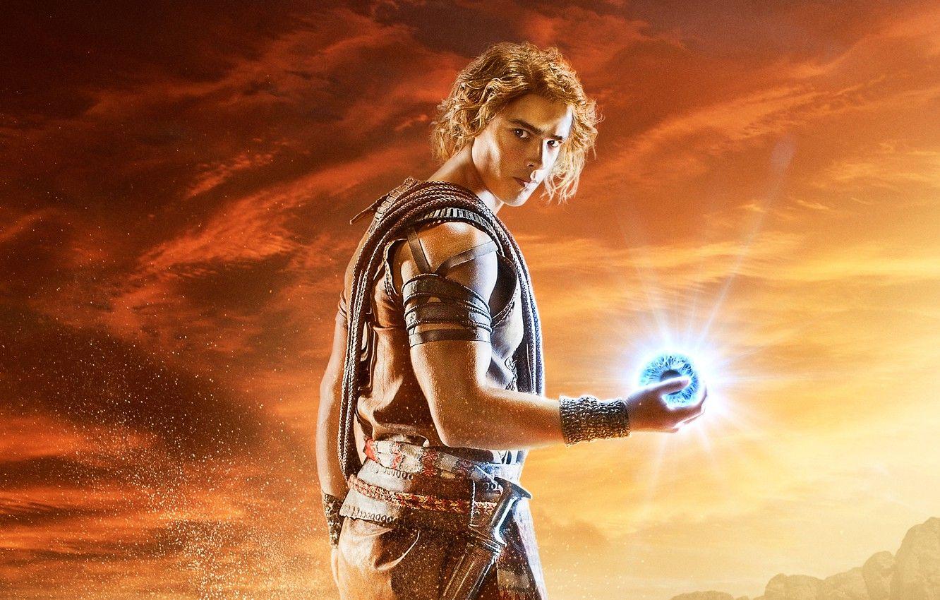 1332x850 Wallpaper Fantasy, Clouds, Sky, Mythology, Hero, Gods, Blue
