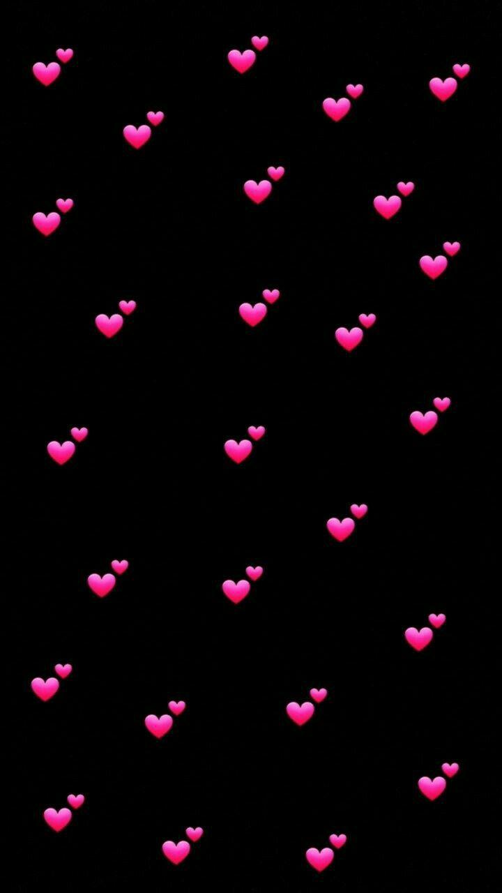 720x1280 Cute Black Wallpaper Emoji
