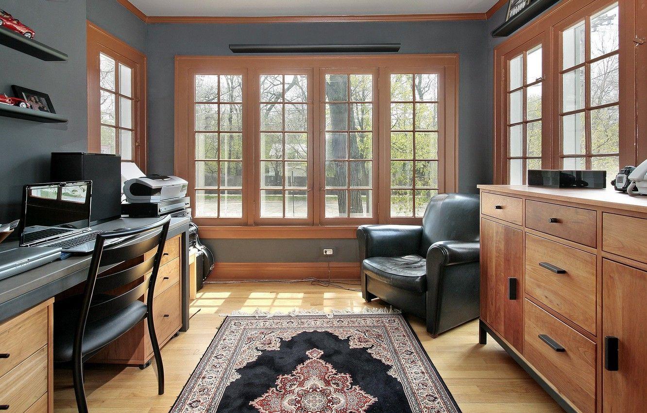 1332x850 Wallpaper interior, workspace, home office image for desktop