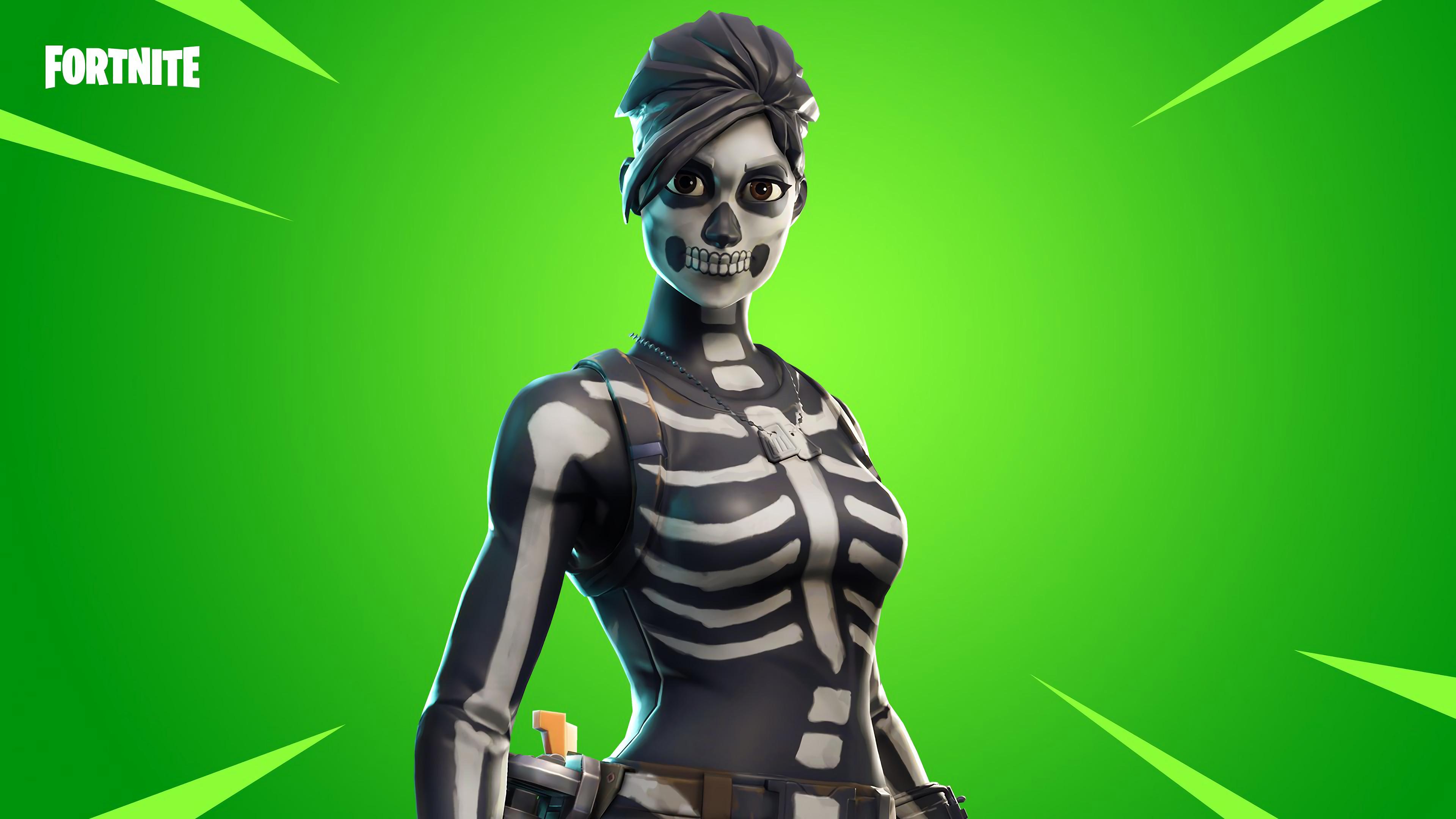 3840x2160 Fortnite Femake Skull Ranger Outfit 4k Wallpaper and Free