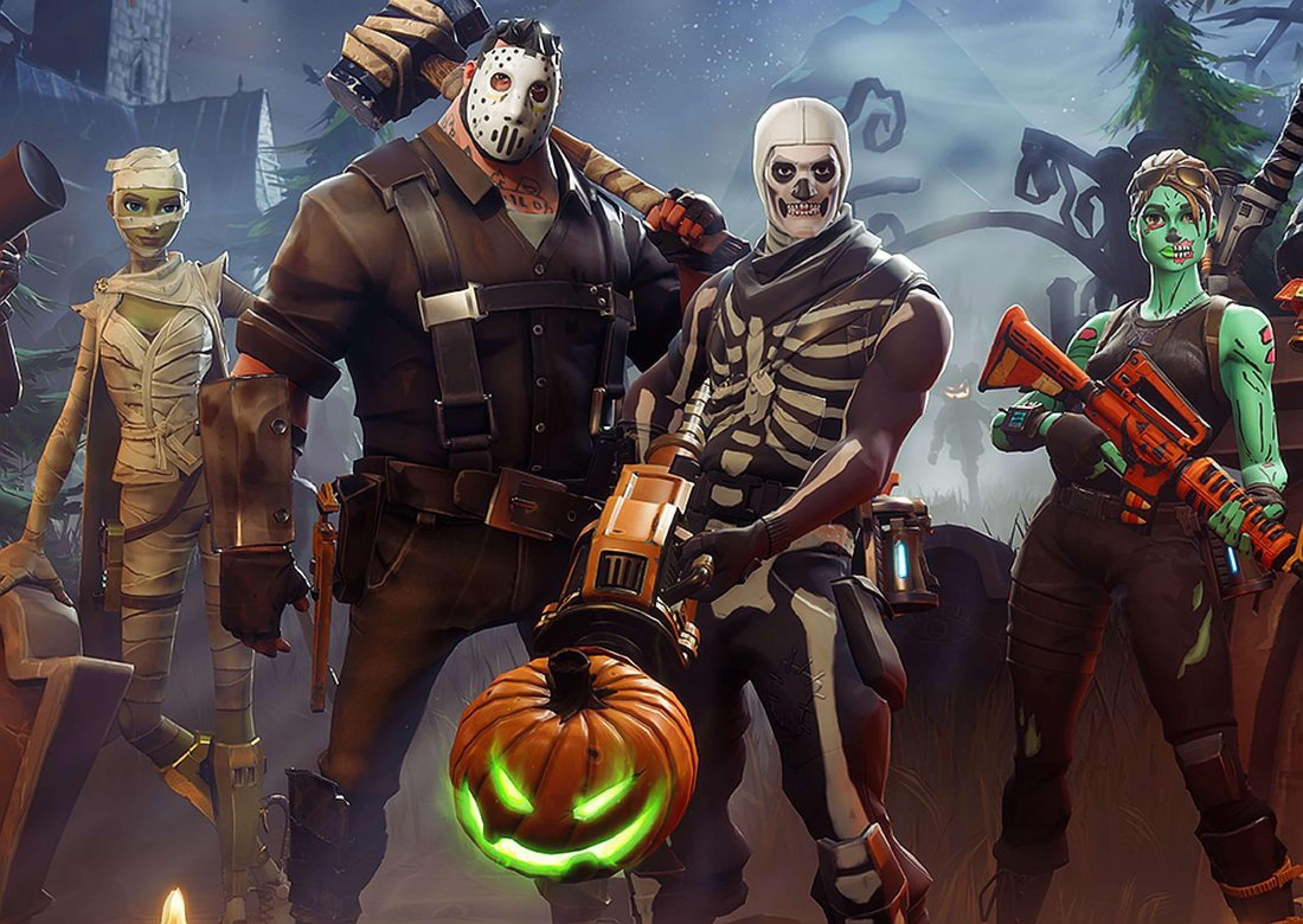 3840x2723 Free Fortnite Skull Trooper Wallpaper for iPad 4K HD. Halloween