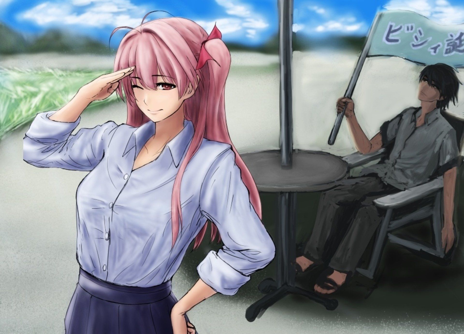 1920x1383 Download Rimi Sakihata Takumi Nishijou Anime Chaos;Head HD Wallpaper