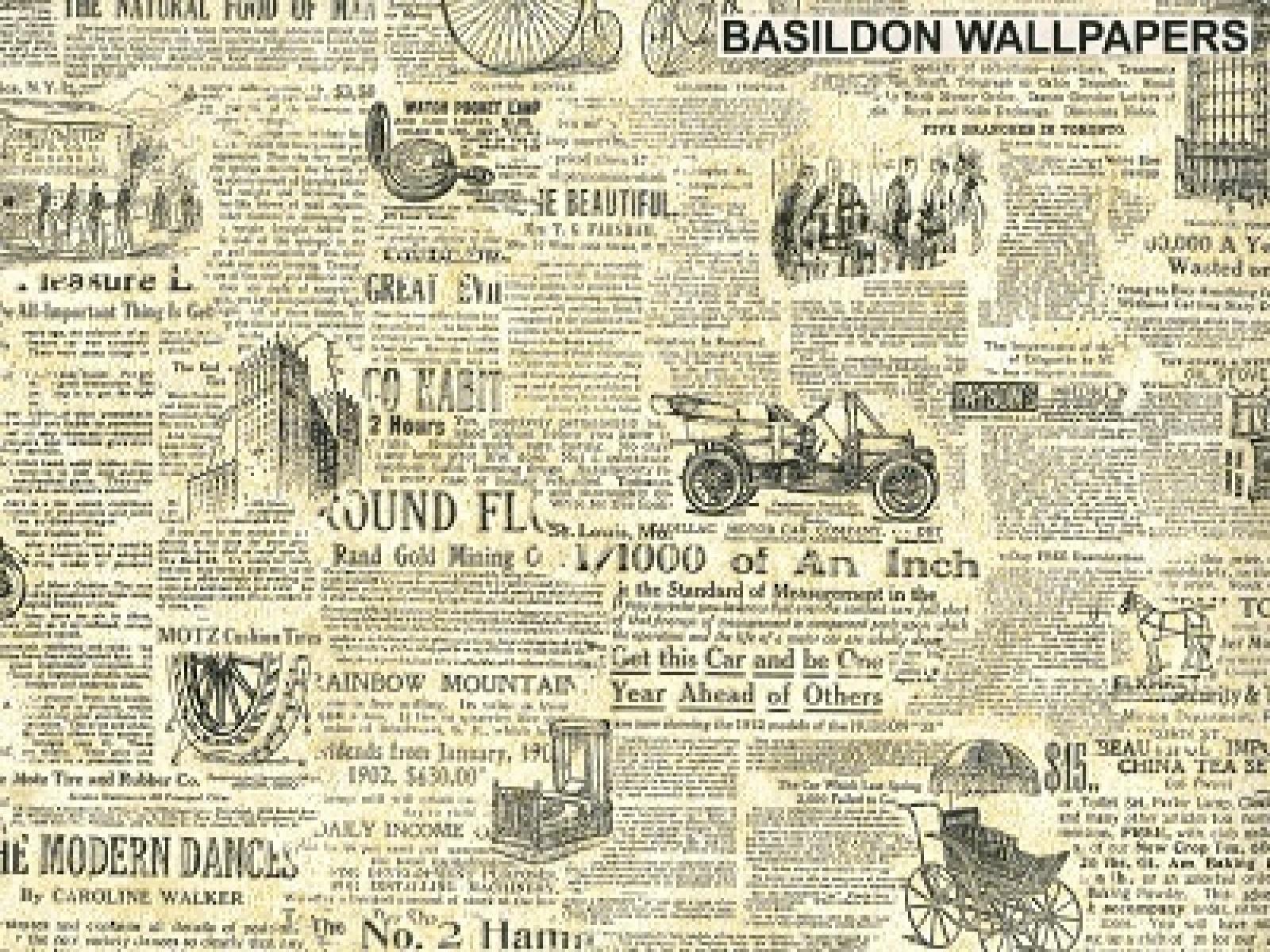 Old Newspaper Print Wallpaper