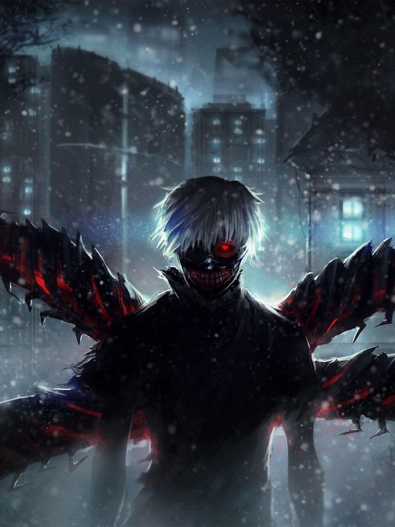 1536x2048 Free download Tokyo Ghoul Kaneki Ken digital wallpaper HD