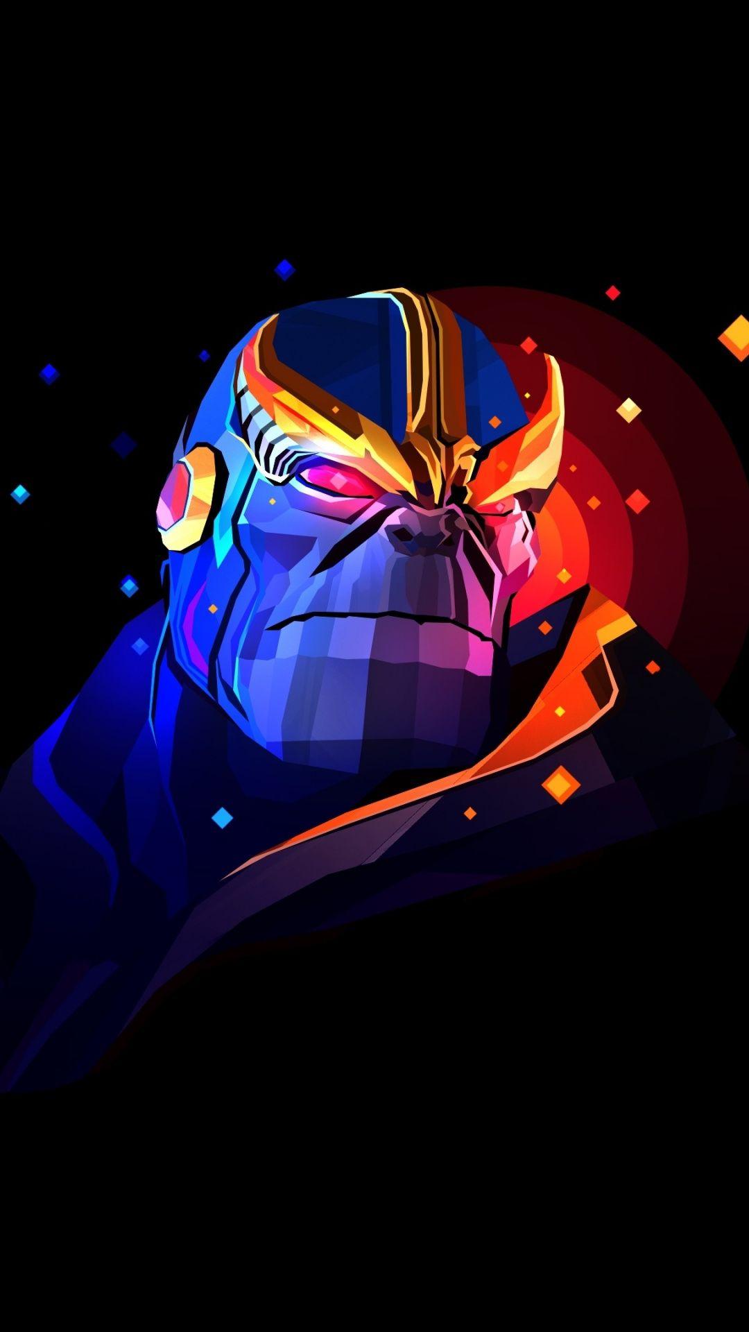 1080x1920 Avengers: Infinity War, Thanos, minimal, art wallpaper. Marvel