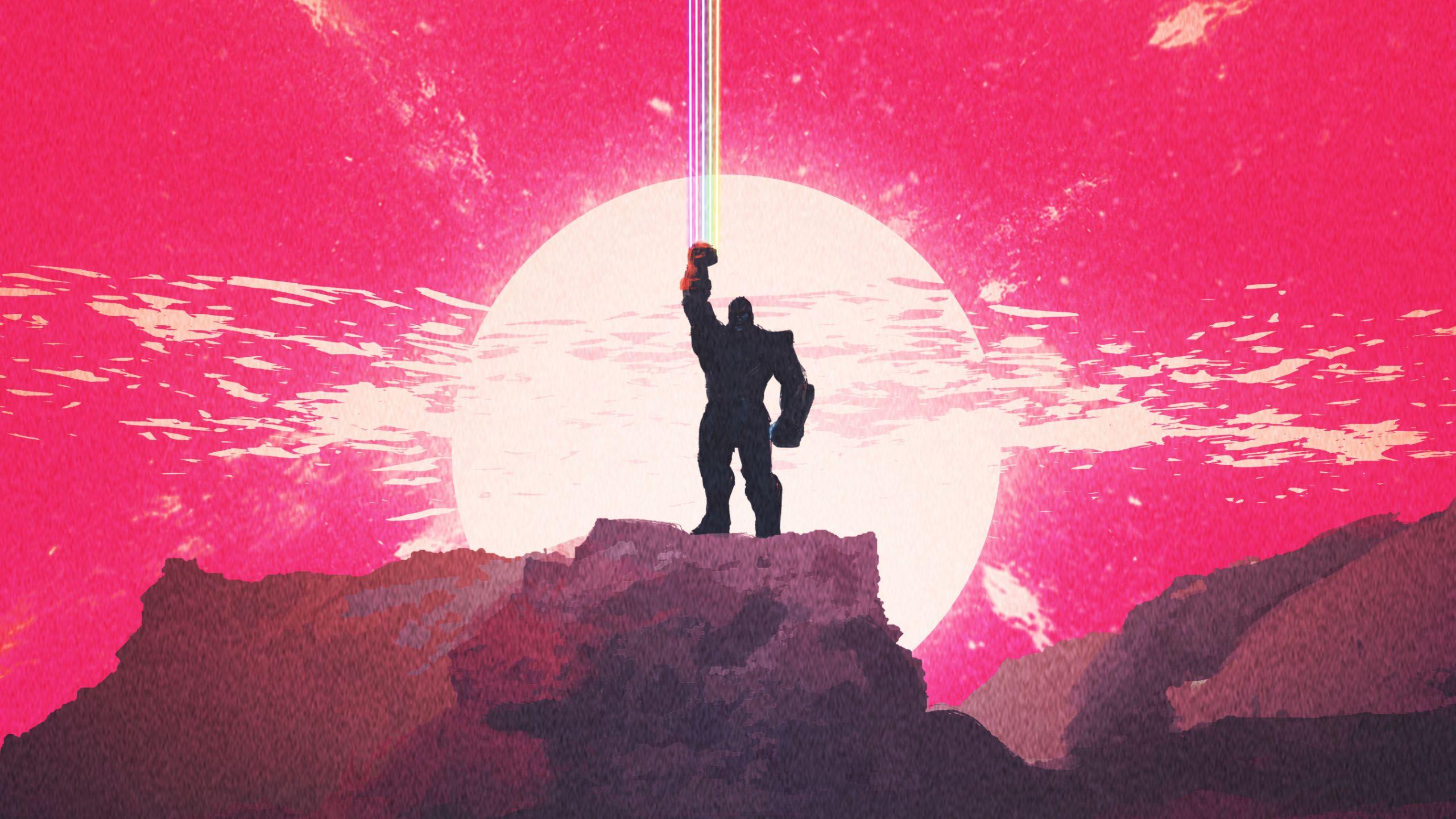 2560x1440 Desktop Wallpaper Thanos, Avengers: Infinity War, Movie, Fan Art, HD Image, Picture, Background, 03efc7